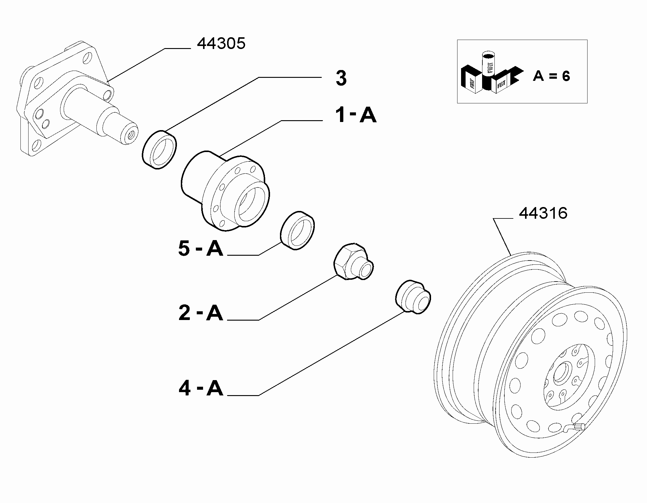 44321-010 REAR FUSE AND HUB