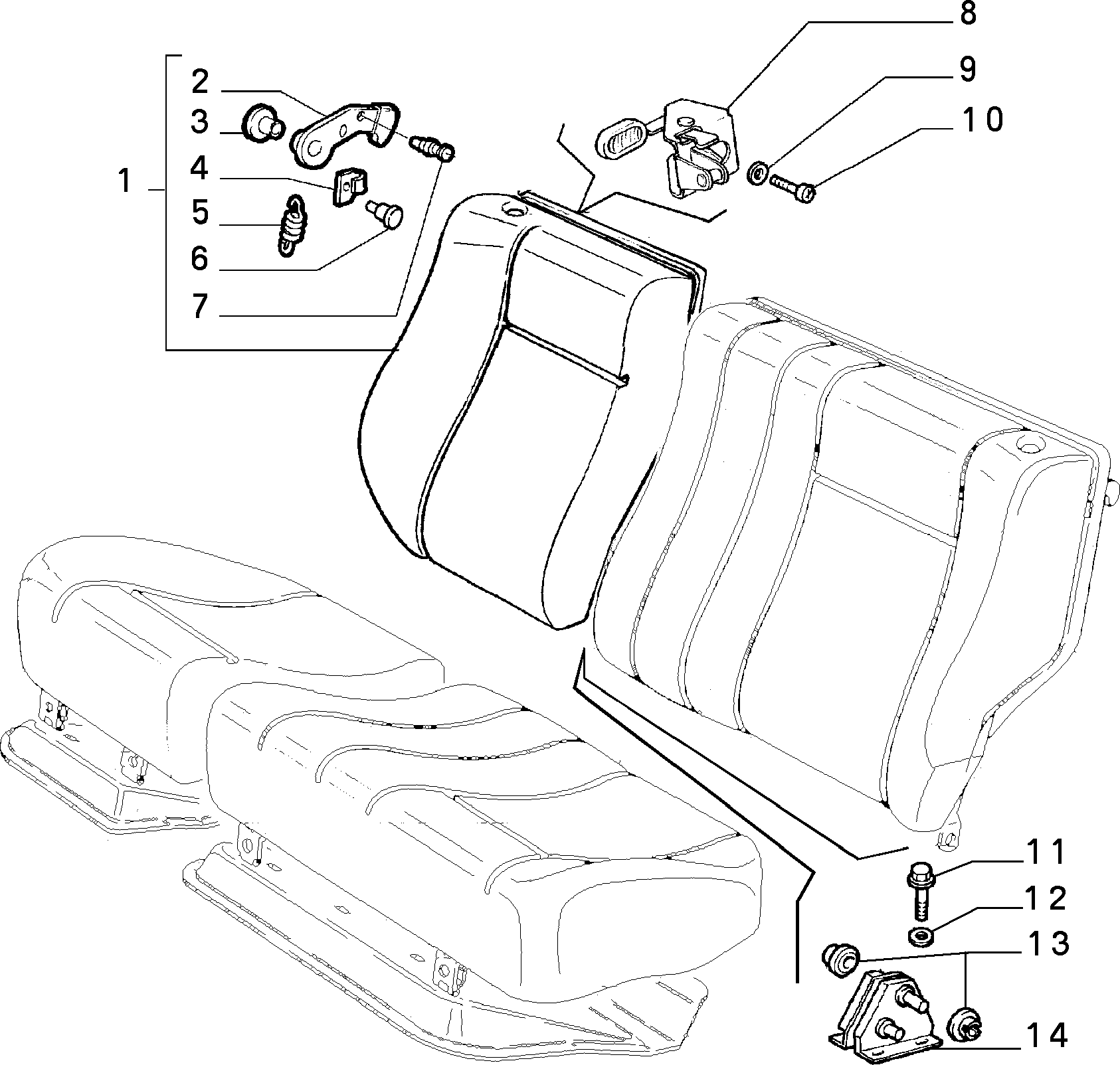 70613/02 REAR SEAT