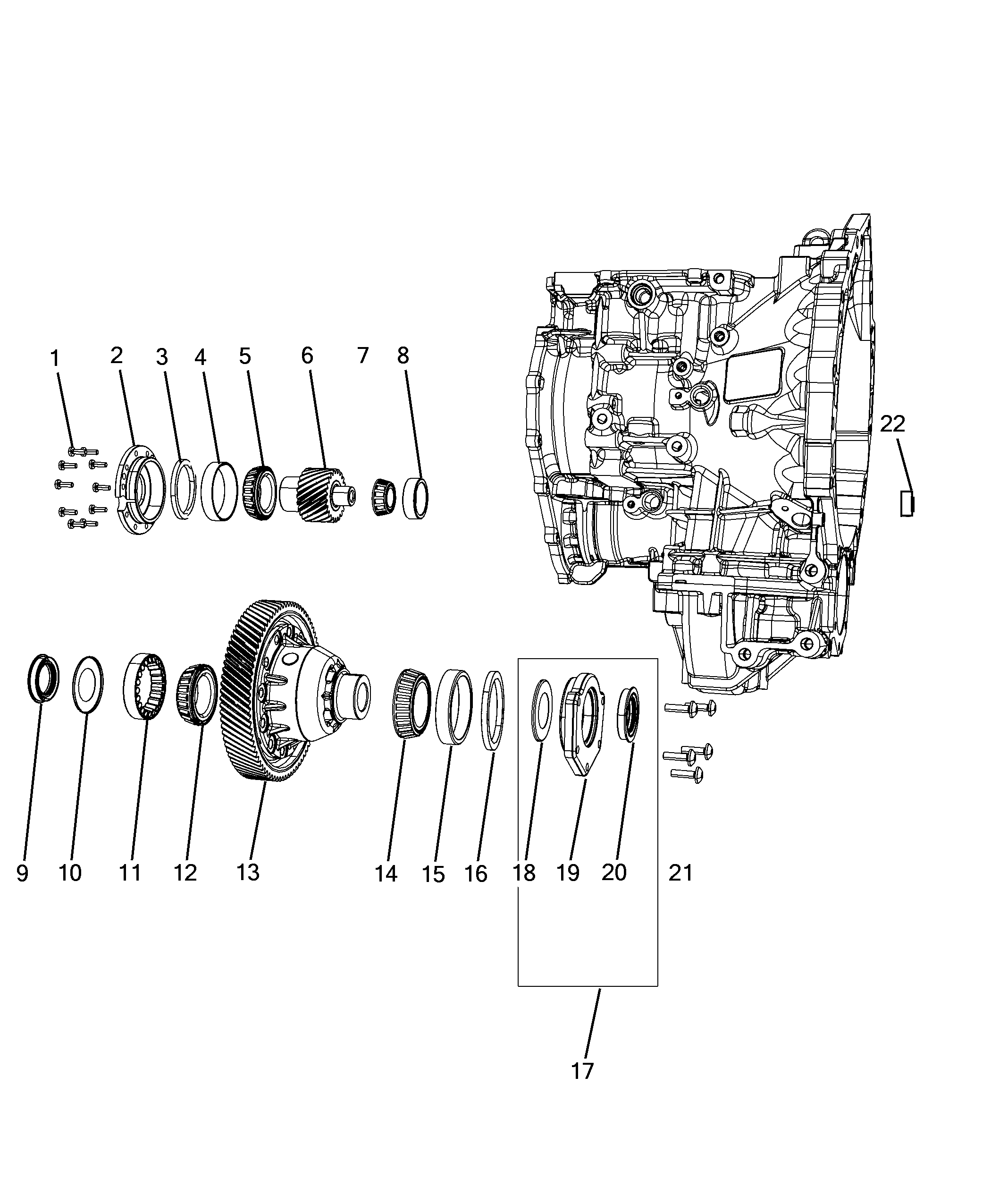 21201-090 AUTOMATIC TRANSMISSION GEAR UNIT