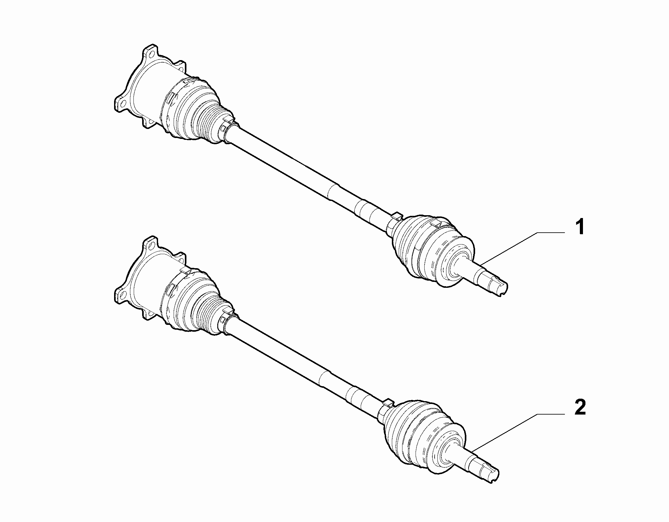 27404-020 4X4 REAR HALSHAFTS