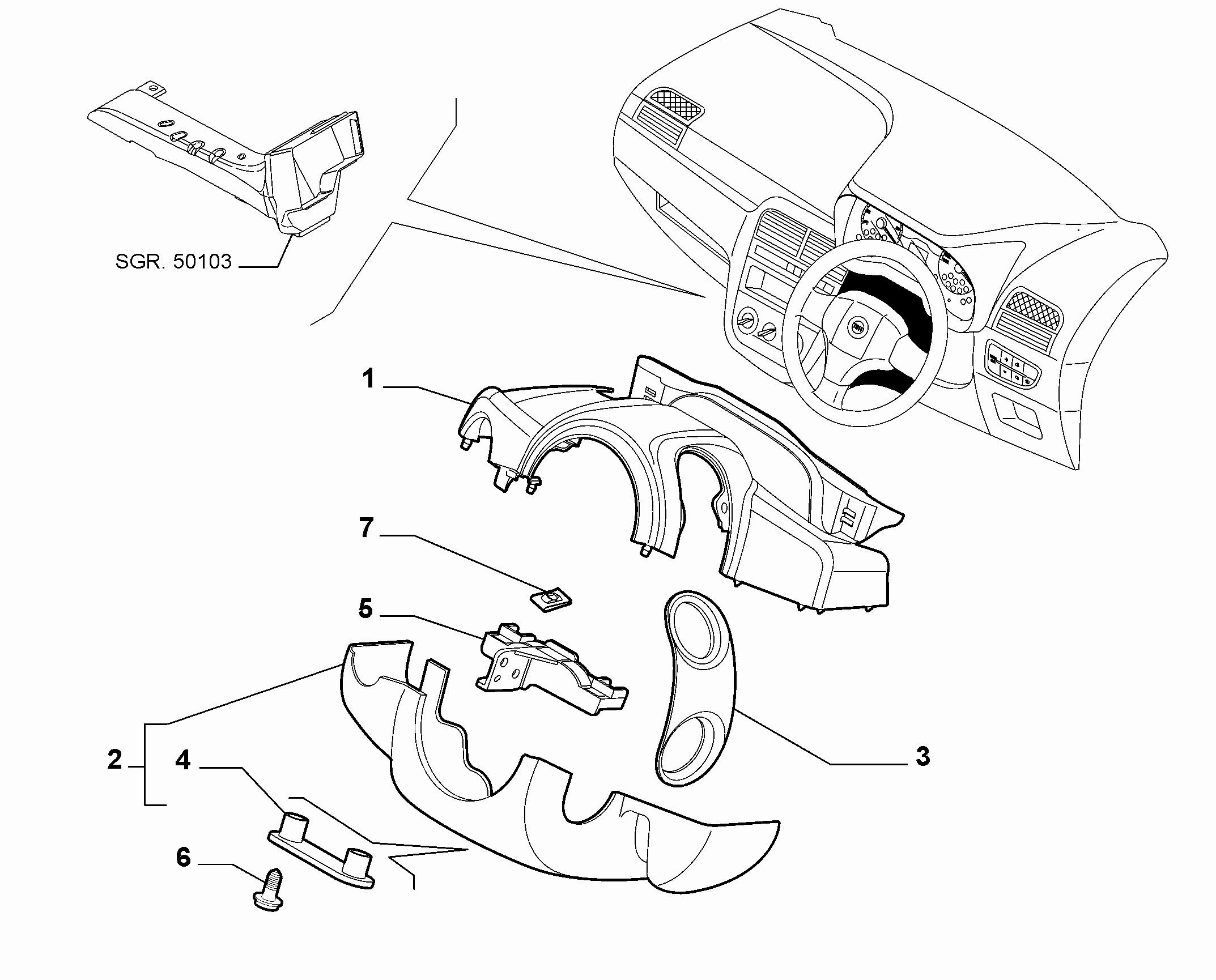 70502-060 STEERING COLUMN GUARDS