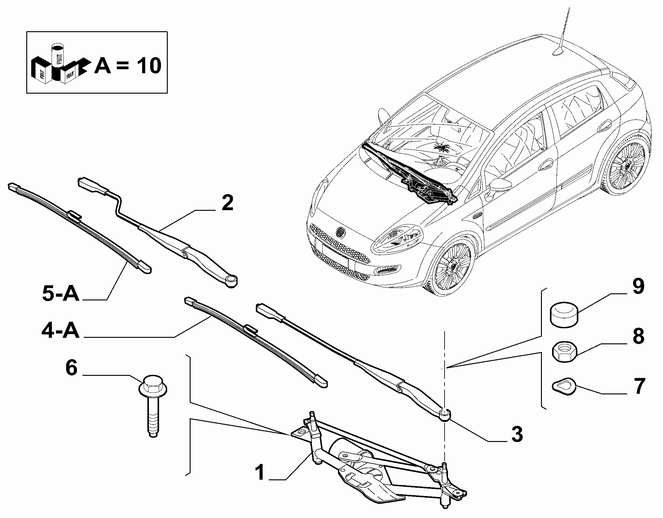 55514-010 WIPERS - ARM, BRUSHES AND MOTOR