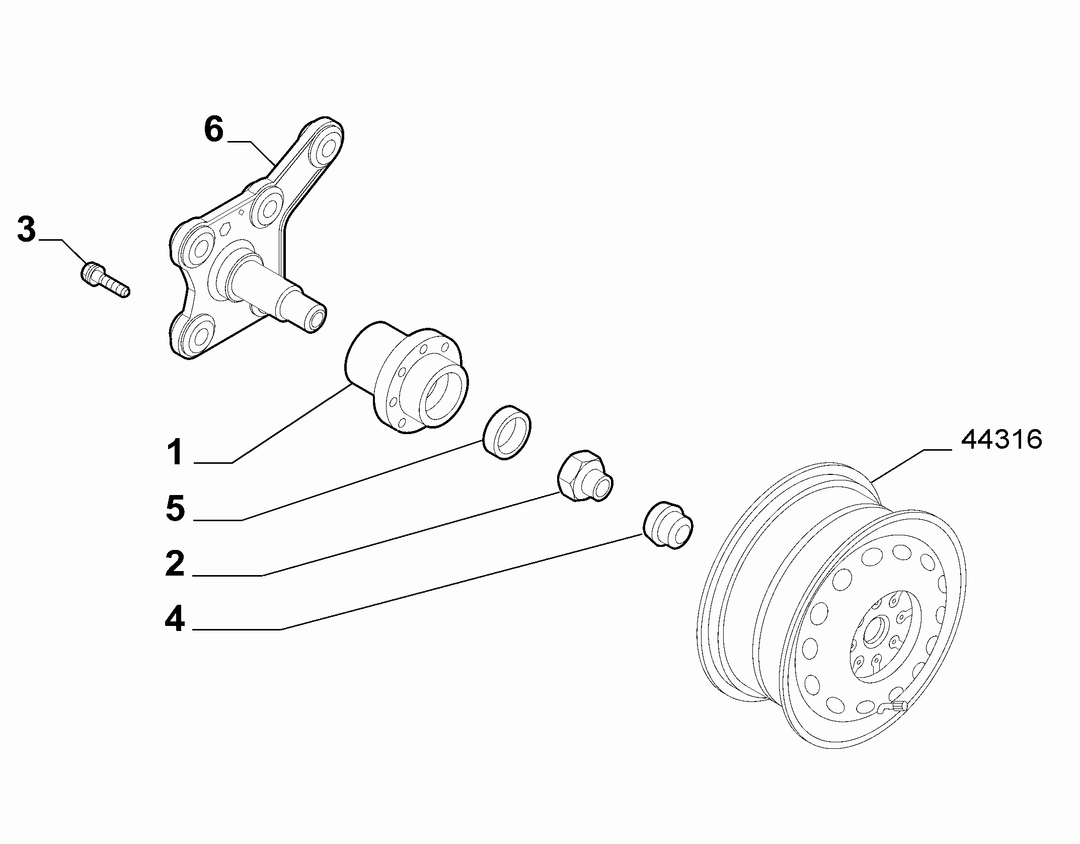 44321-010 REAR FUSE AND HUB