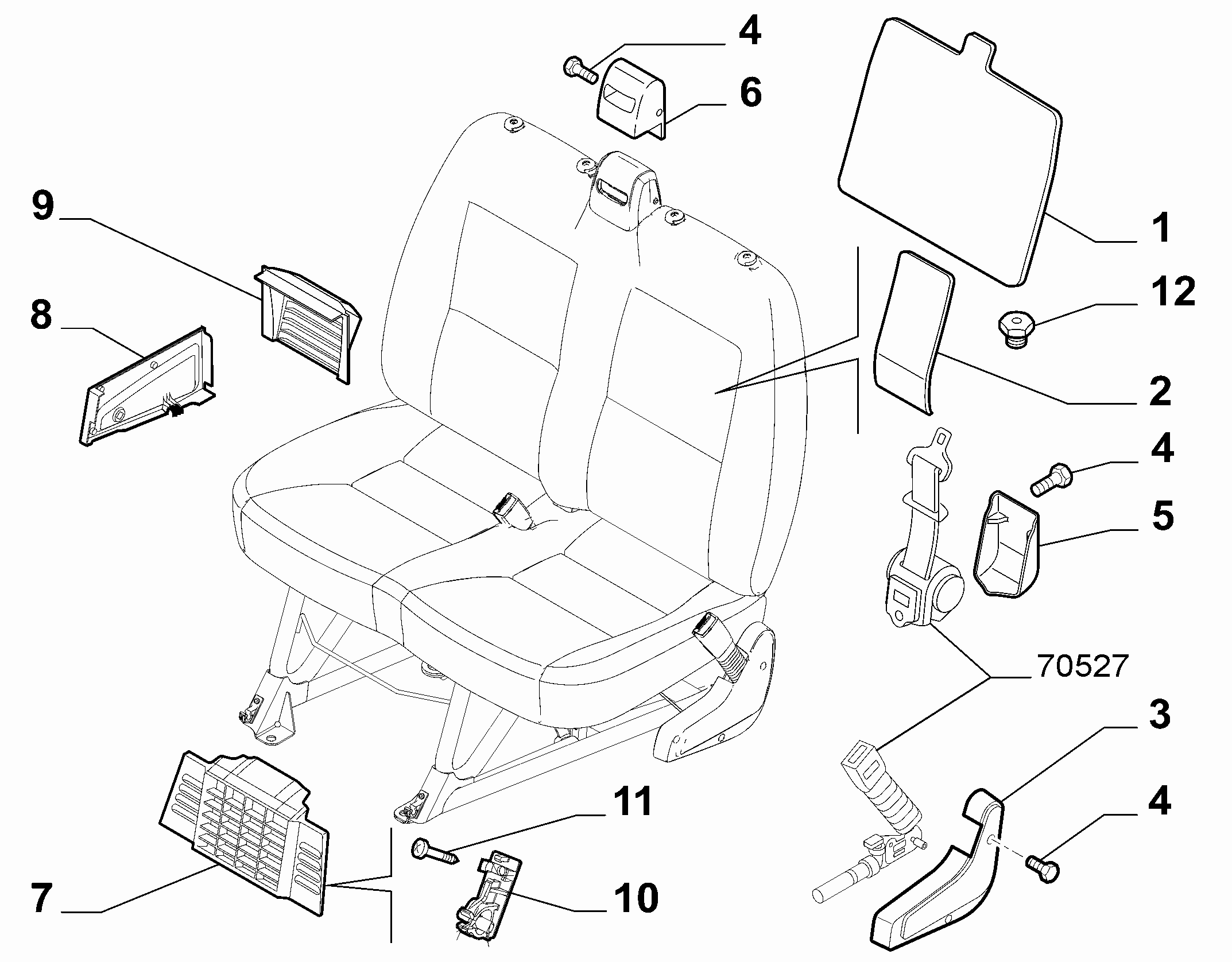 70601-062 PASSENGER SEAT COVERS