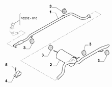 10258-030 REAR AND CENTRAL PIPES