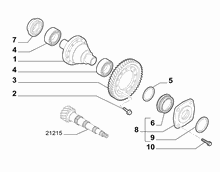 21220-010 GEARING AND HALF CRANKSHAFT