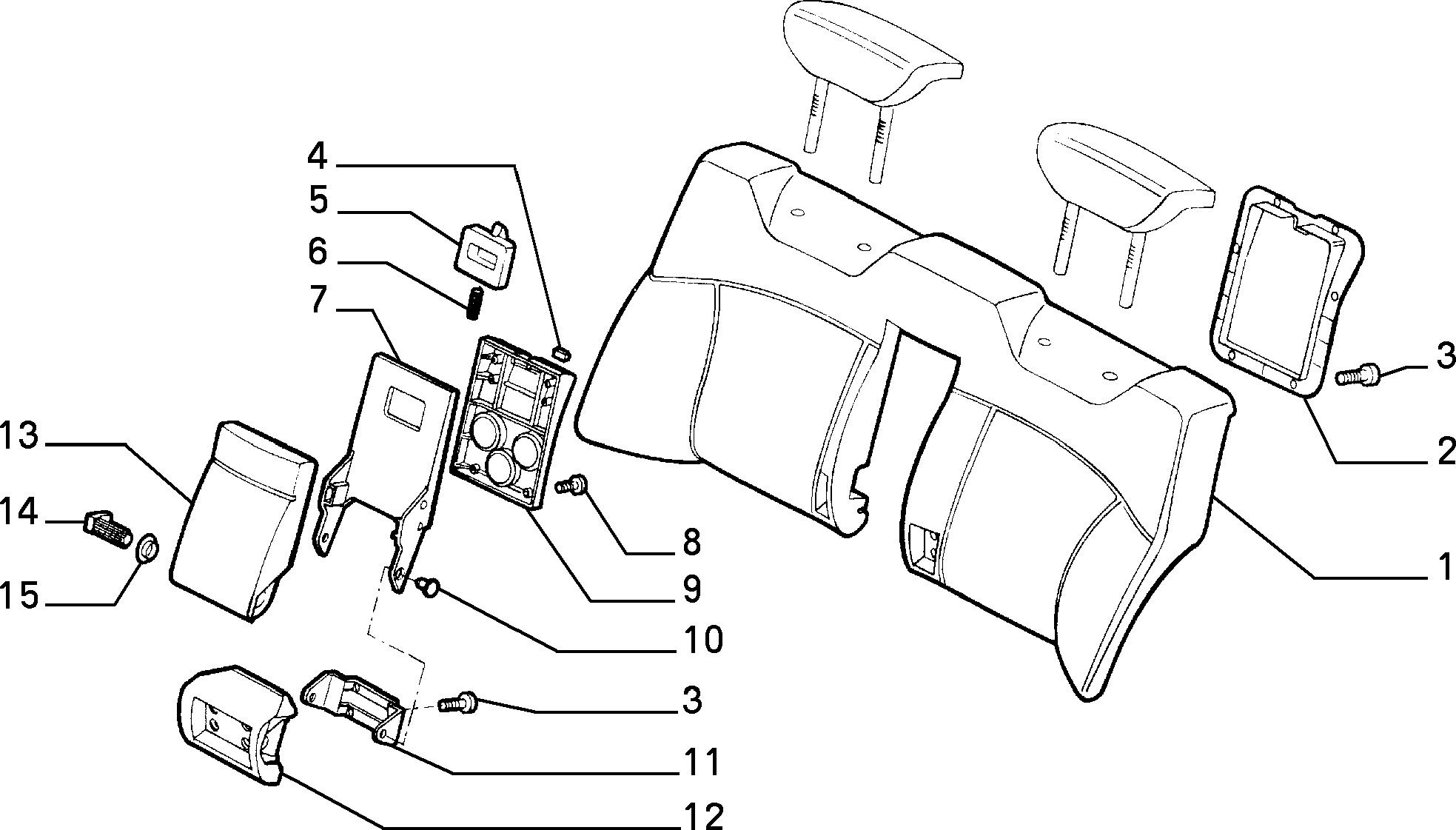 70613/00 REAR SEAT