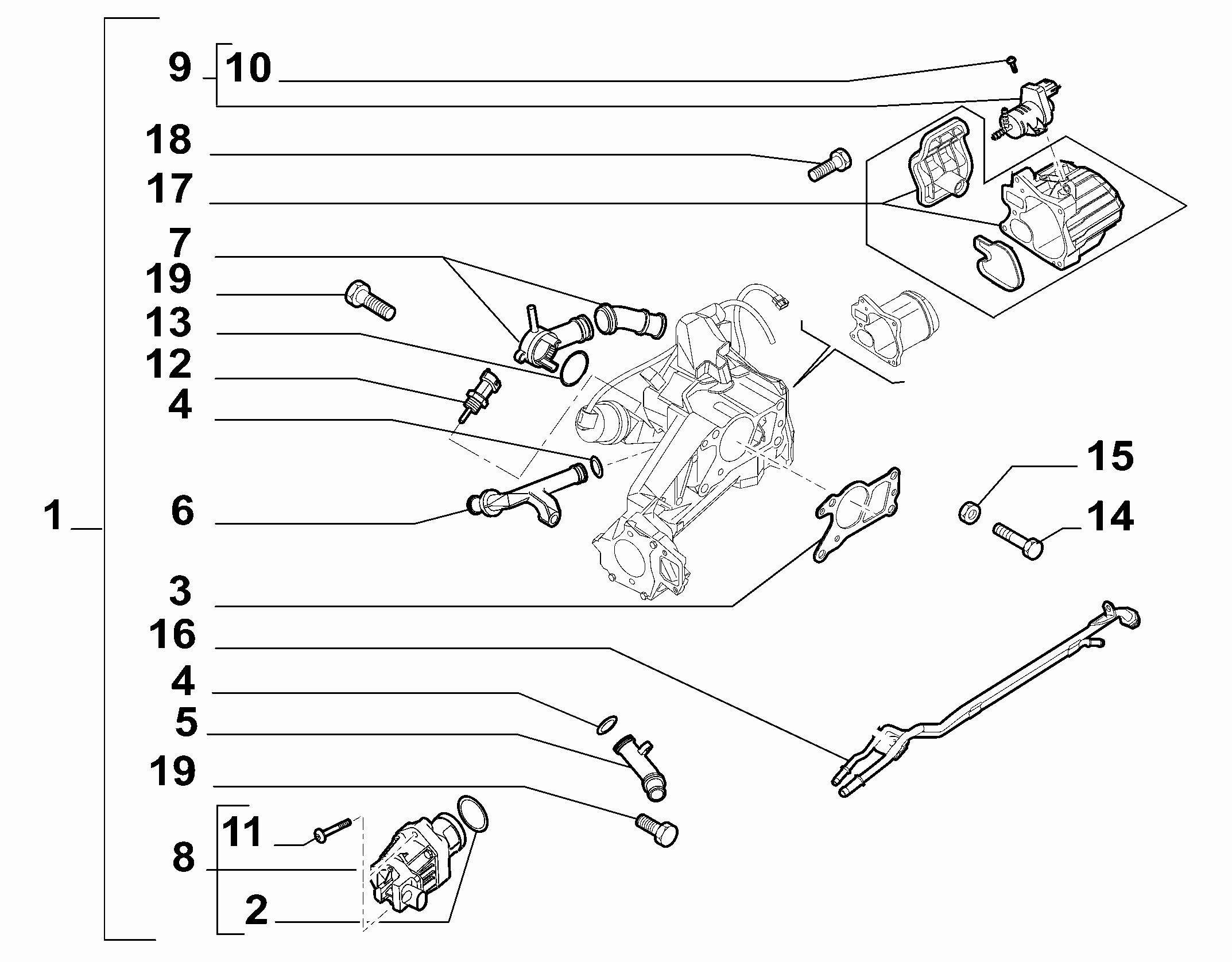 10259-010 OIL COOLER AND EGR VALVE