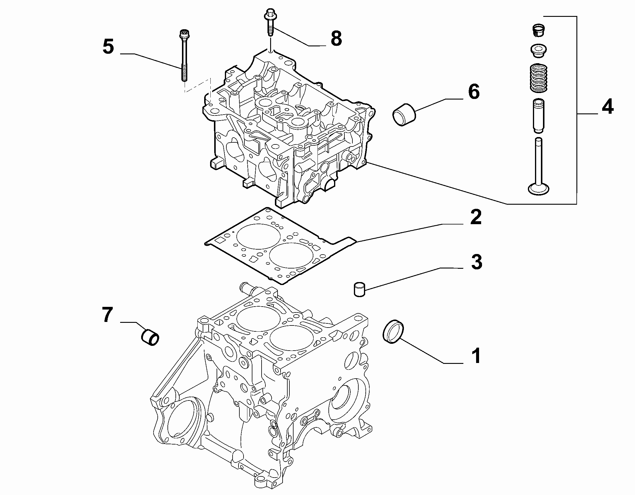 10101-020 CYLINDER HEAD AND GASKETS