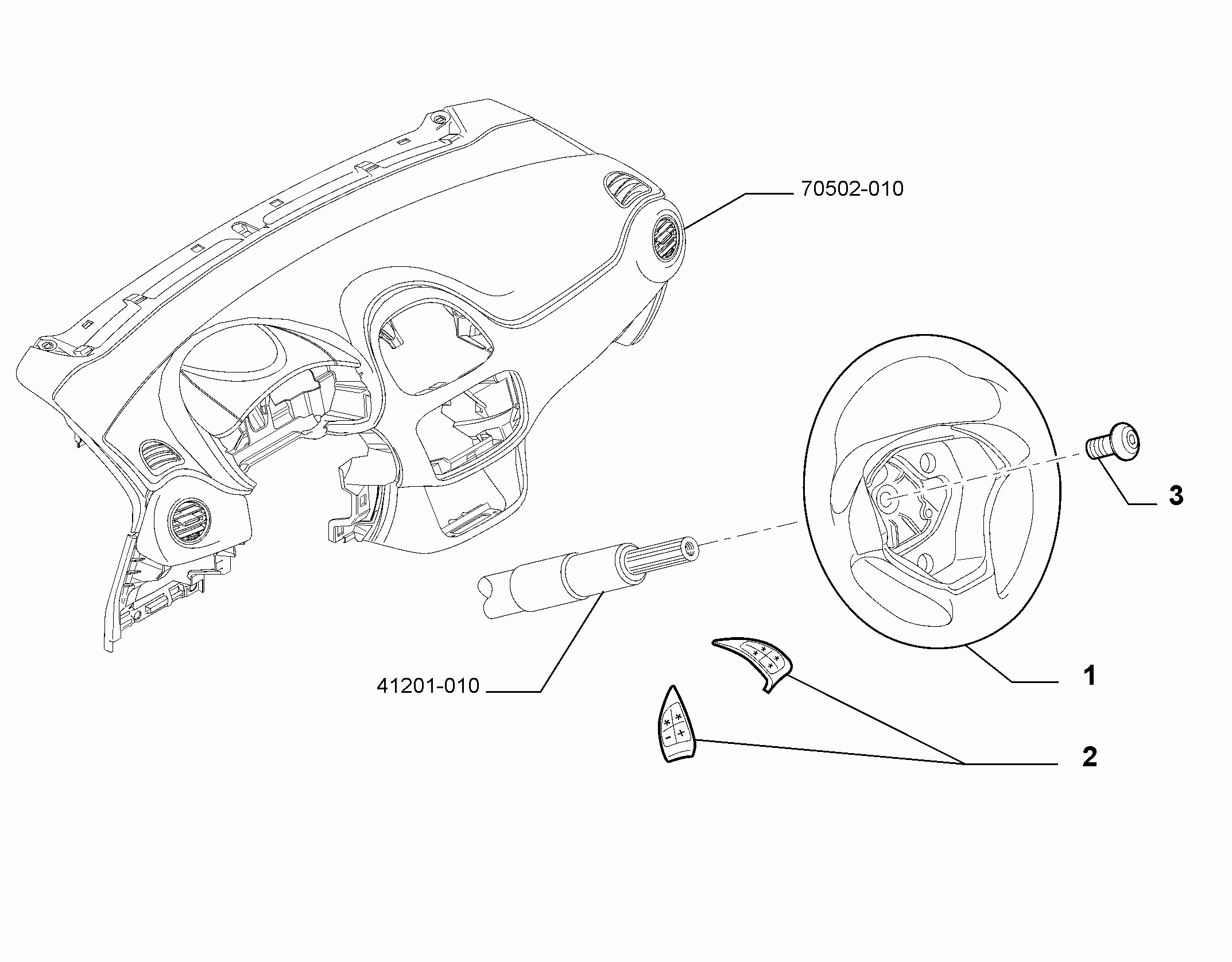 41201-010 STEERING WHEEL