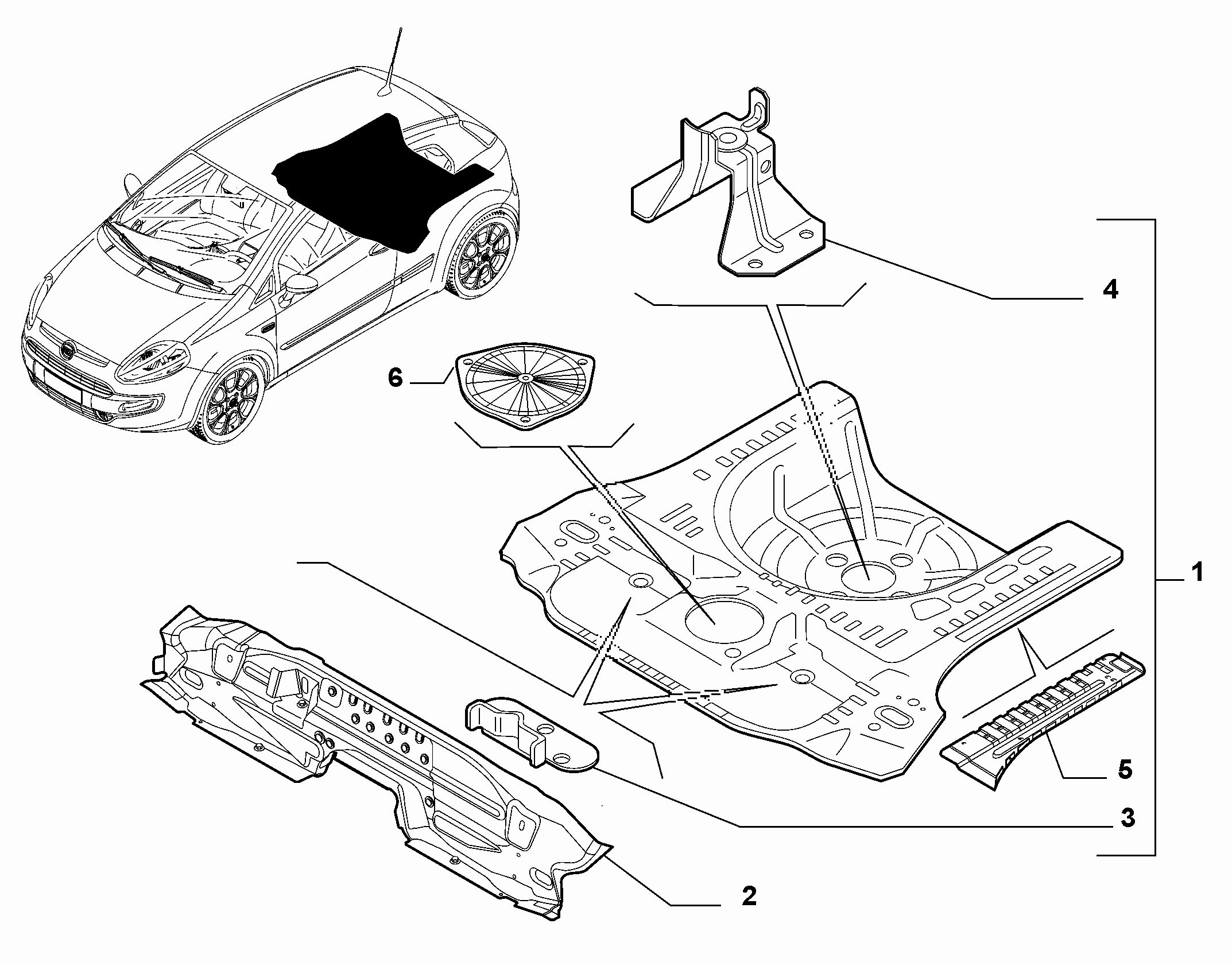 70006-020 REAR FLOOR PANEL