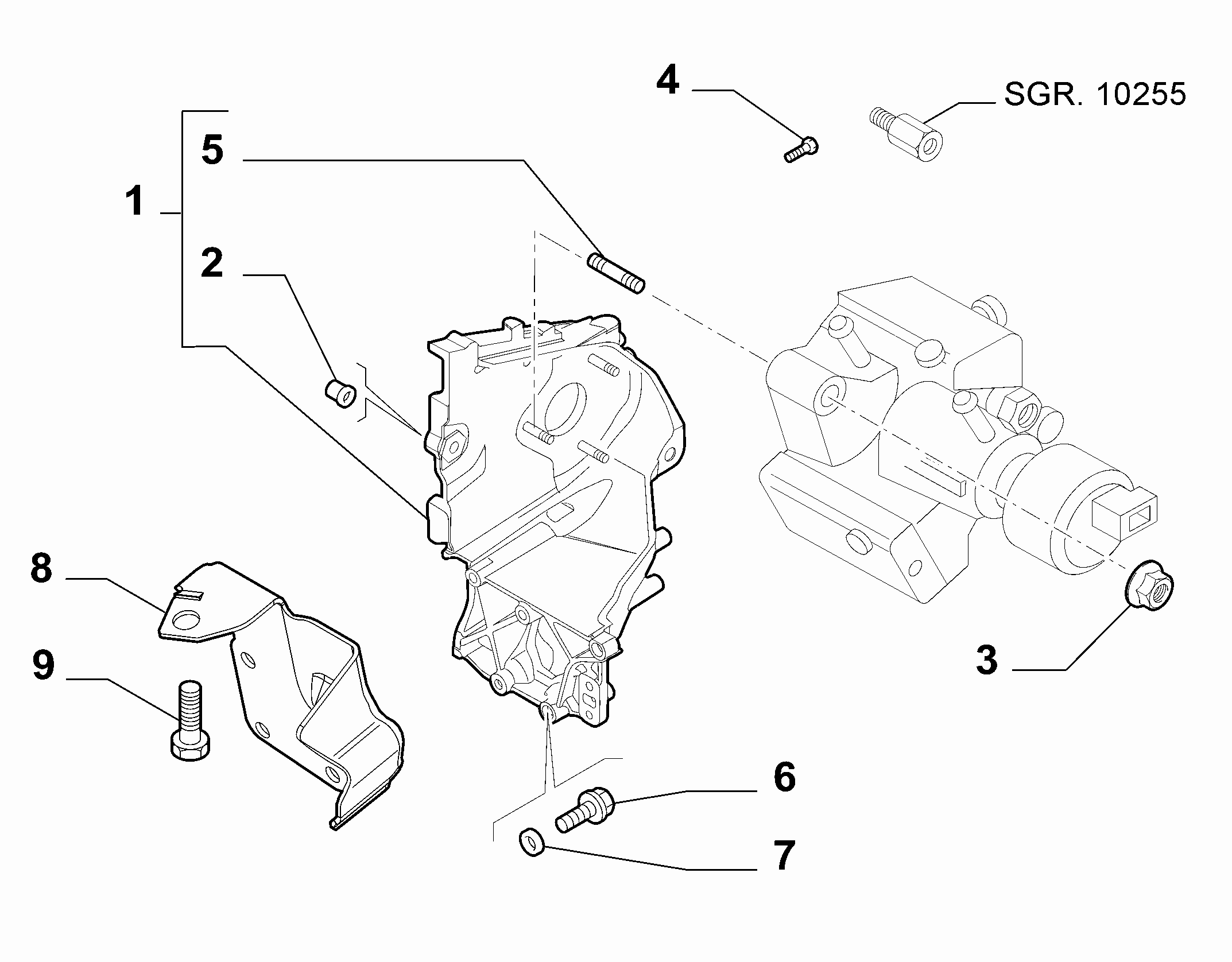 10226-015 ENGINE PUMP SUPPORTS
