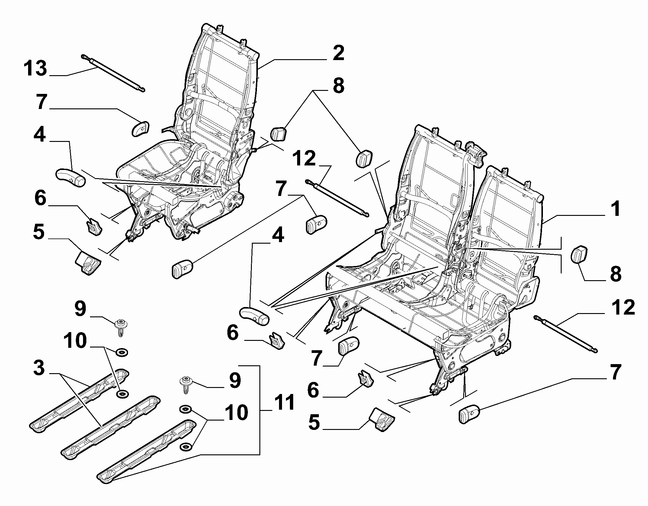 70613/01 REAR SEAT
