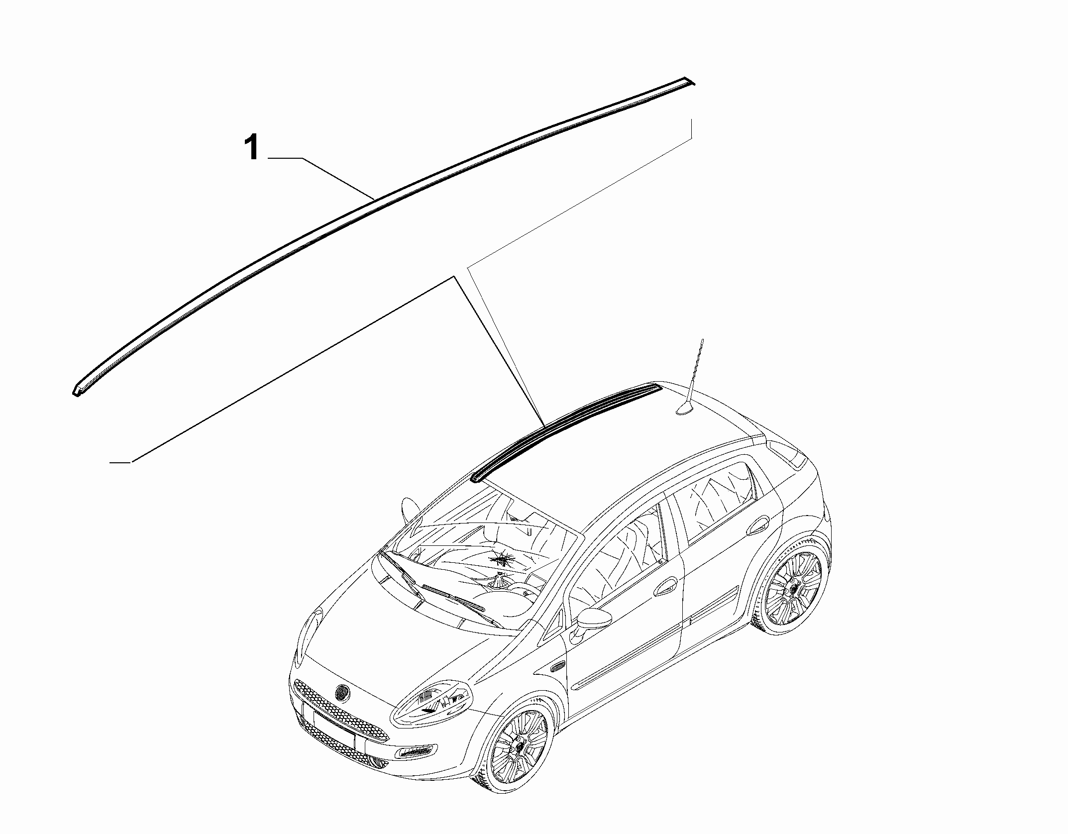 70712-030 OUTER MOULDINGS, ROOF AREA