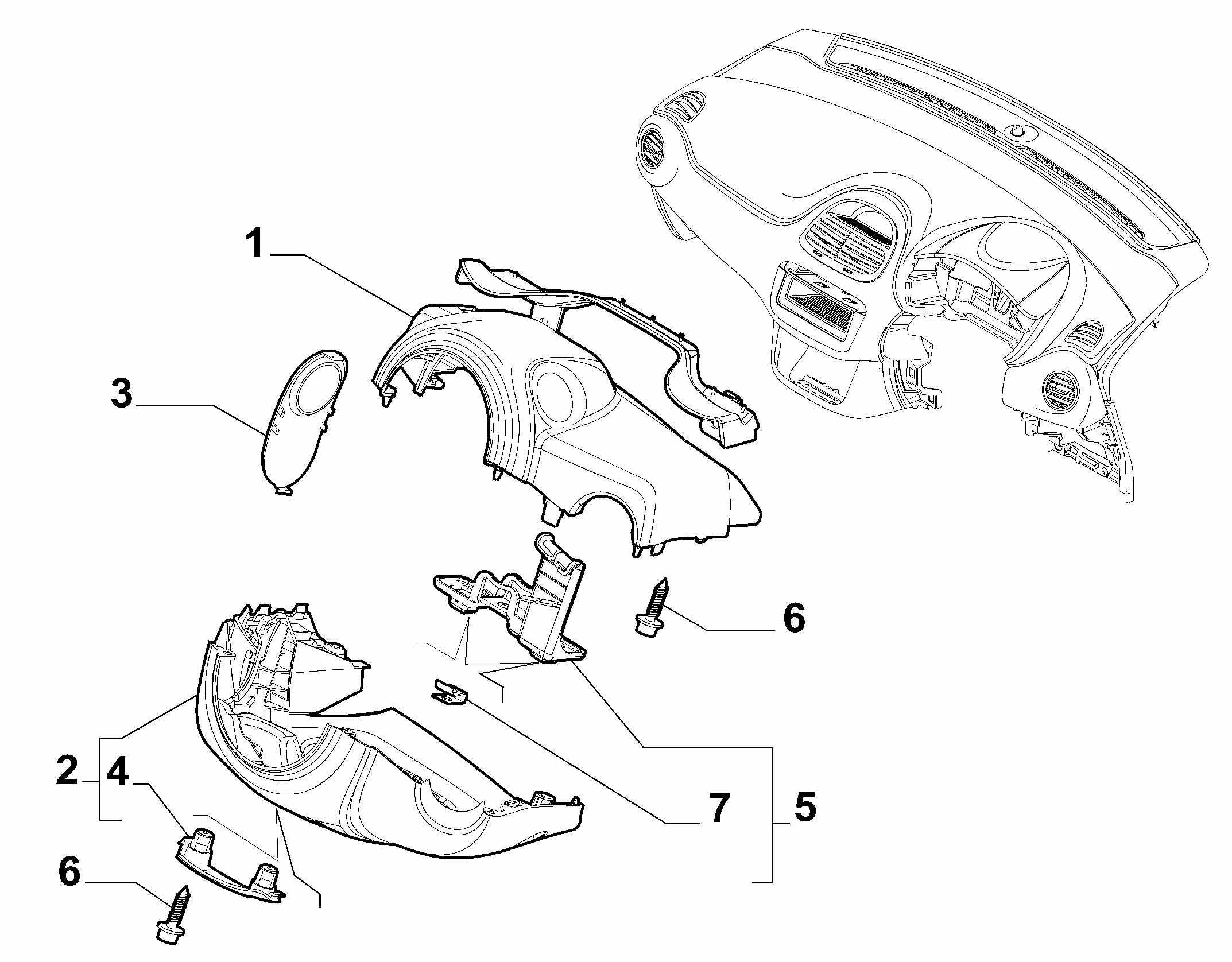 70502-060 STEERING COLUMN GUARDS