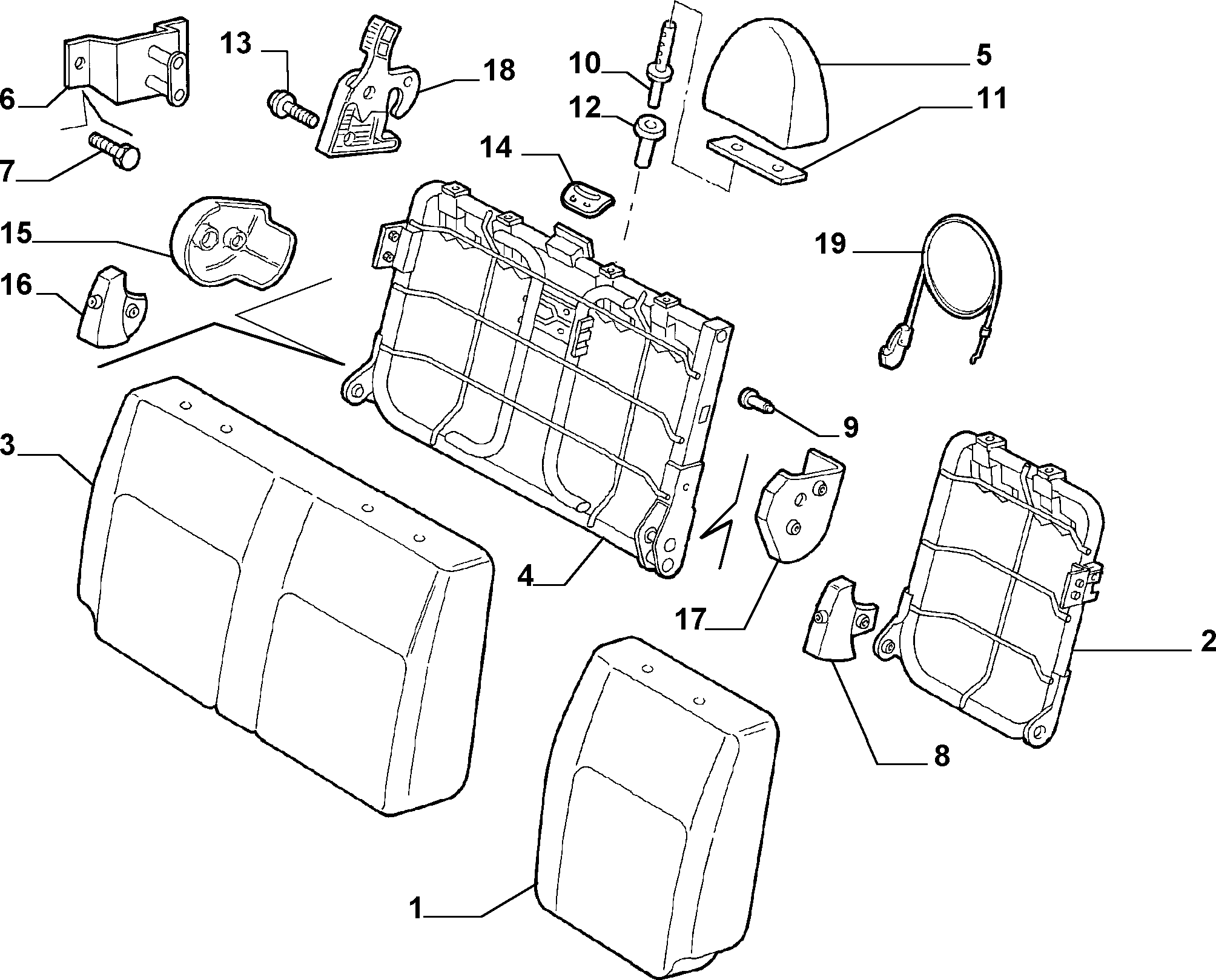 70613/01 REAR SEAT