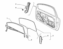 70129-030 FRONT WINDOW AND CHANNEL