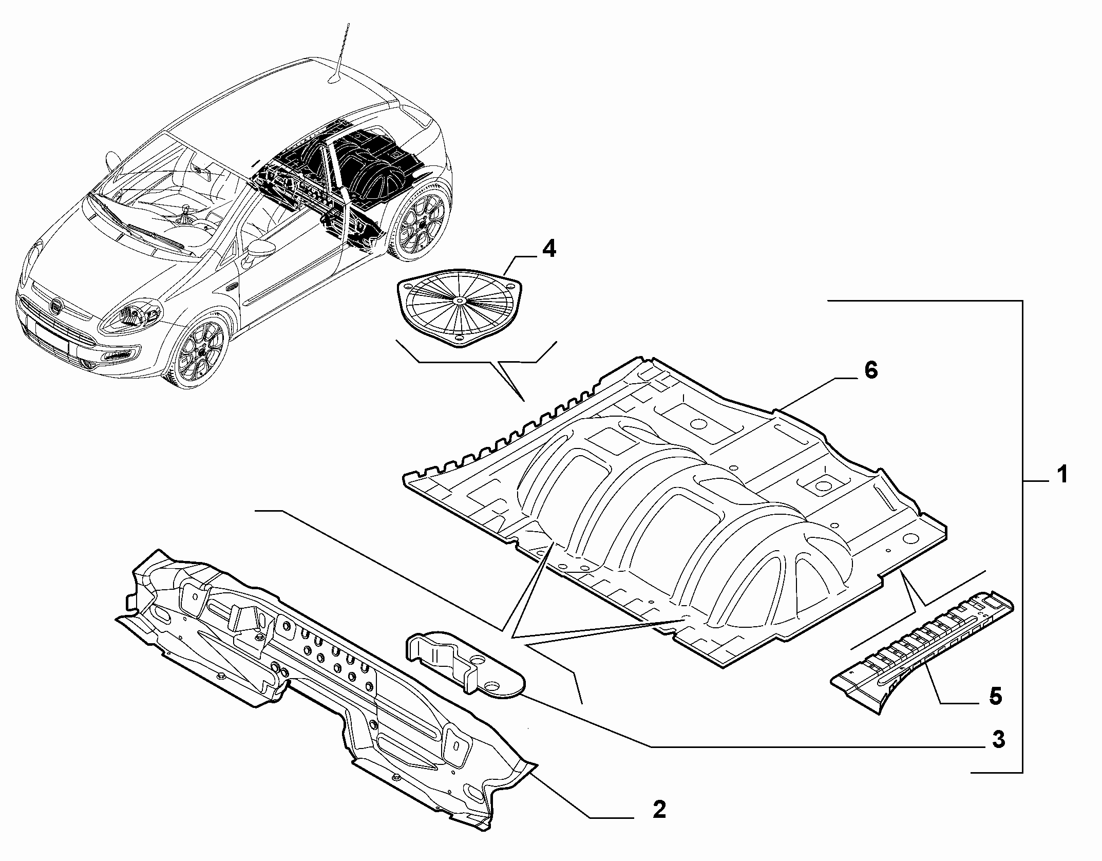 70006-020 REAR FLOOR PANEL