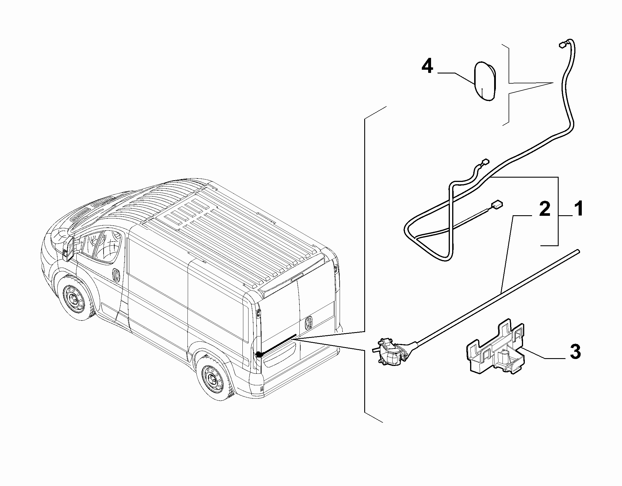 55526-025 TRUNK/REAR DOOR WIRING SET