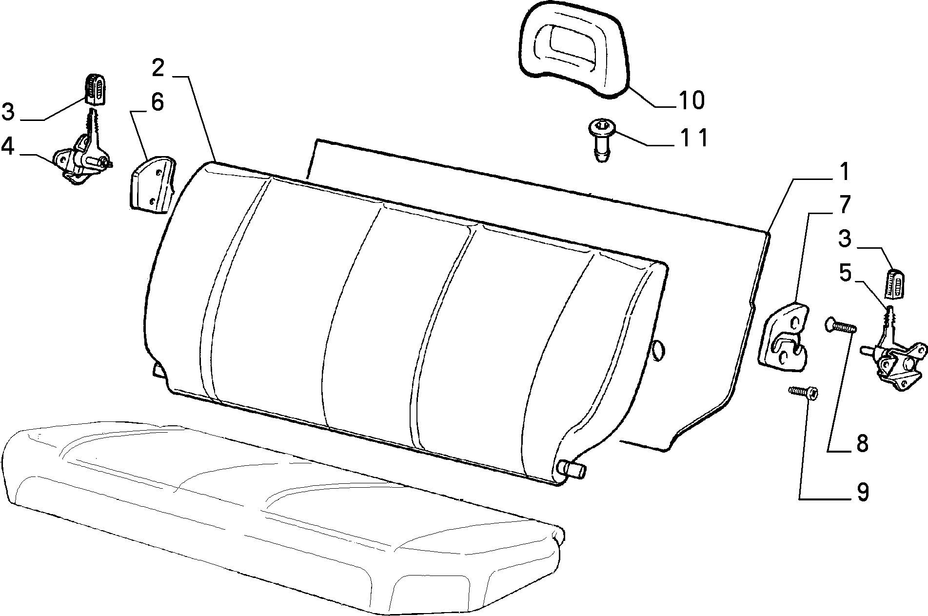 70613/00 REAR SEAT