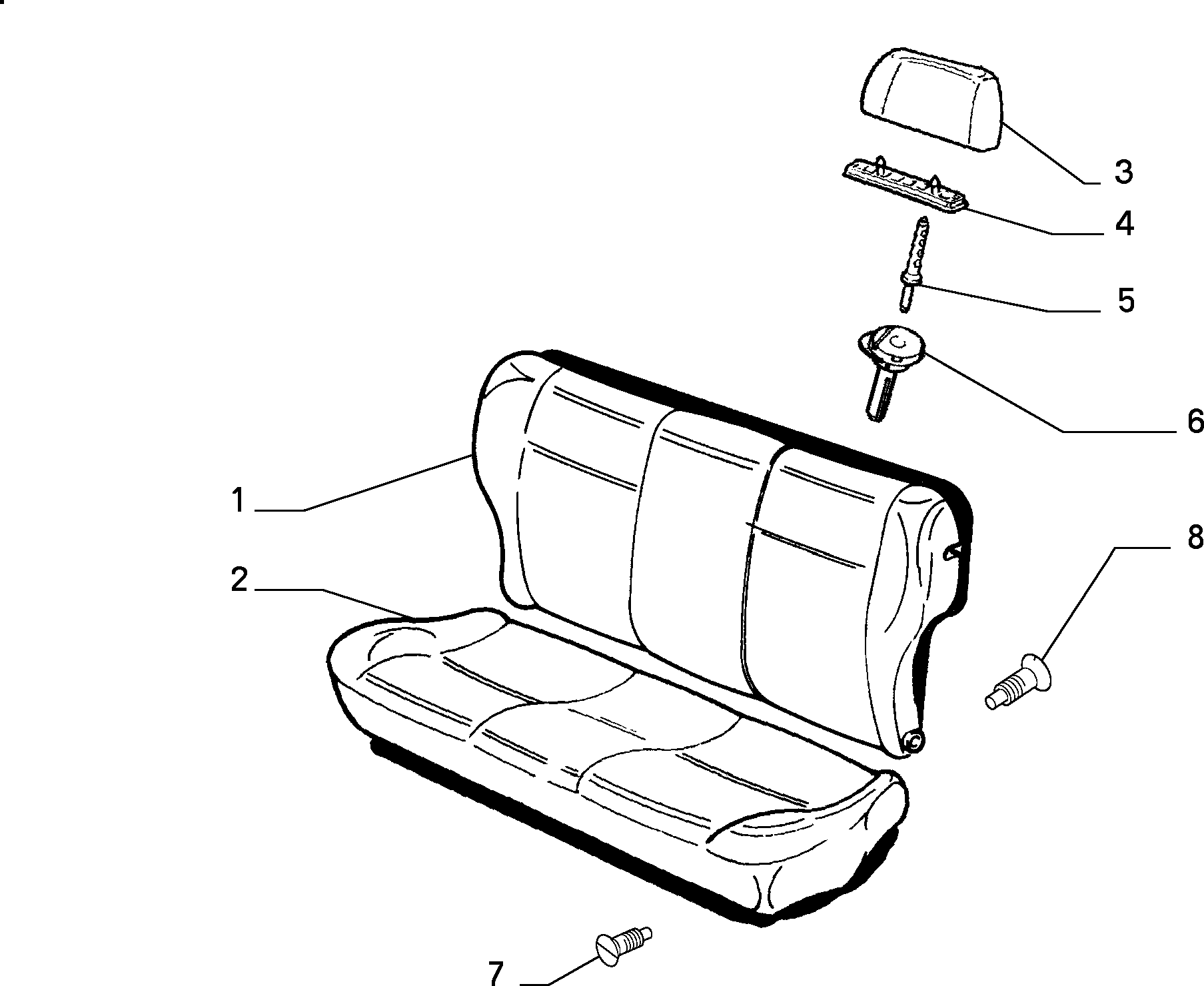 70613/00 REAR SEAT