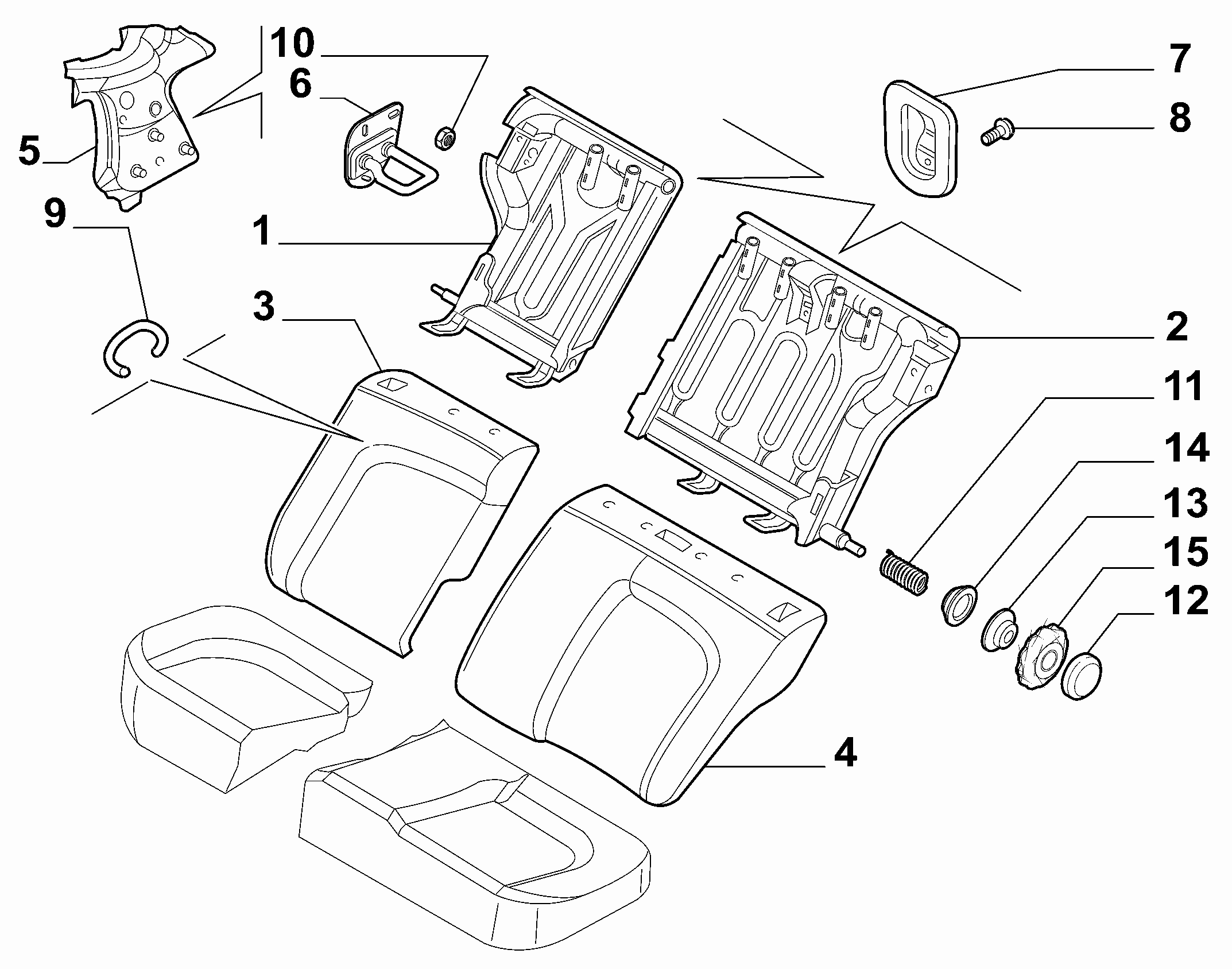 70613/10 REAR SEAT