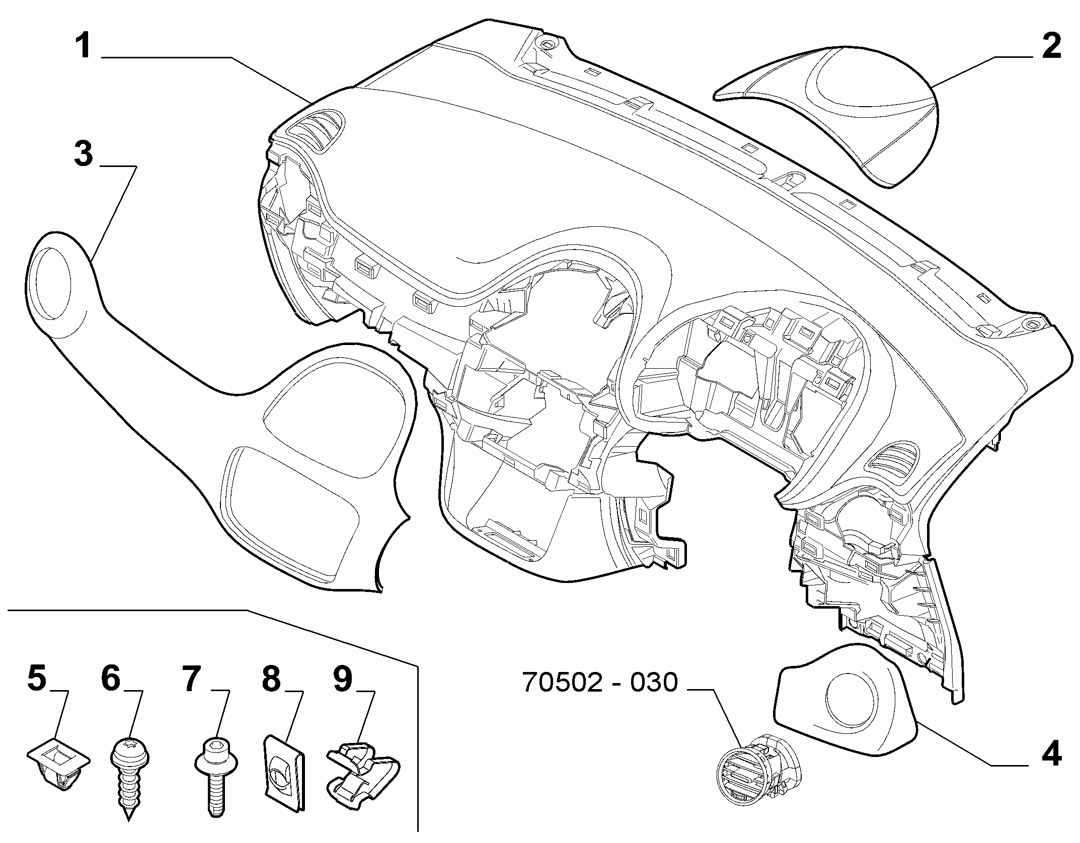 70502-010 DASHBOARD INSTRUMENT HOLDER