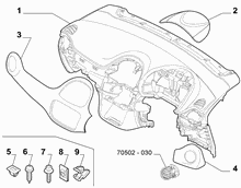70502-010 DASHBOARD INSTRUMENT HOLDER