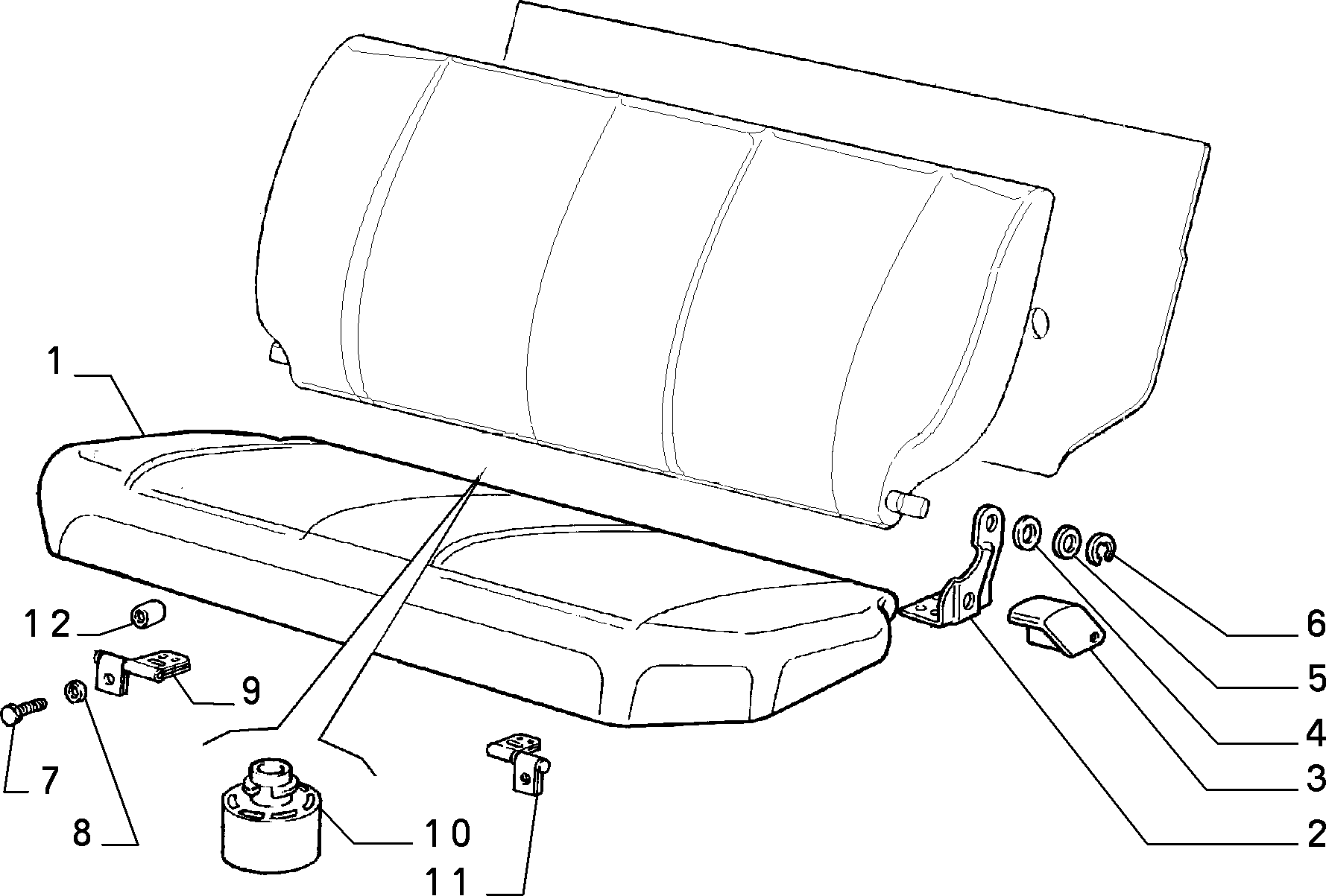 70613/00 REAR SEAT 