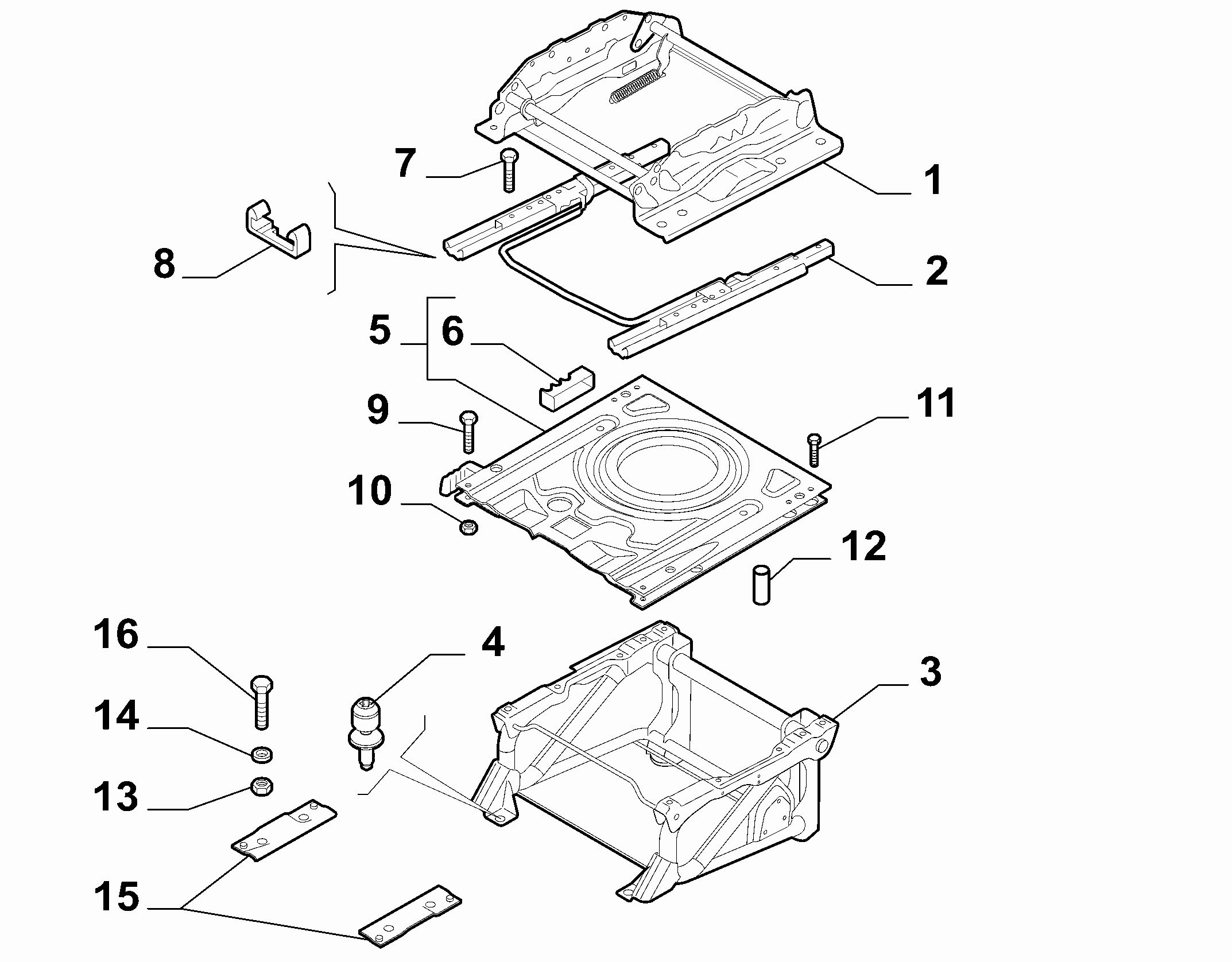 70605-020 DRIVER SIDE FRONT SEAT RAILS