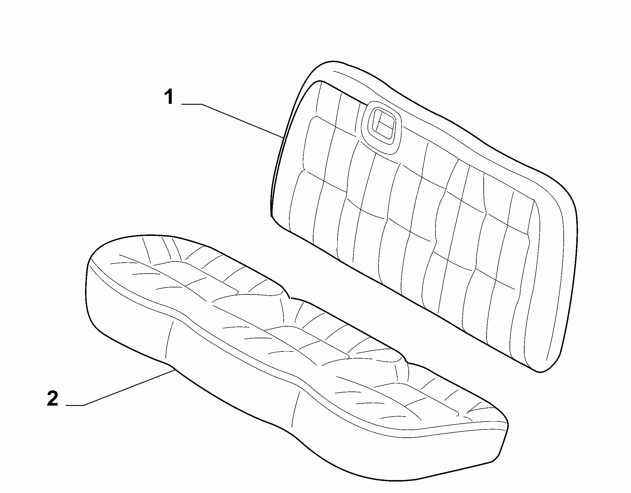 70613-011 FIRST ROW REAR SEAT CUSHIONS
