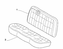 70613-011 FIRST ROW REAR SEAT CUSHIONS