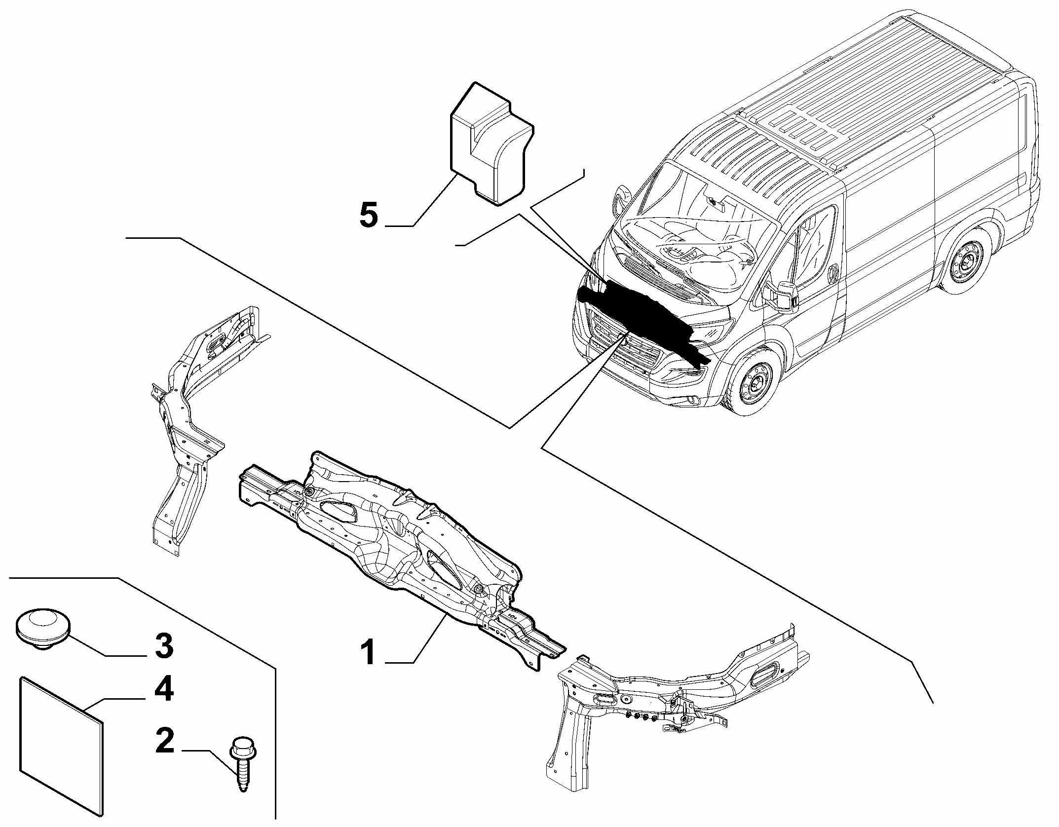 70002-005 HEADLAMP CROSSBEAM