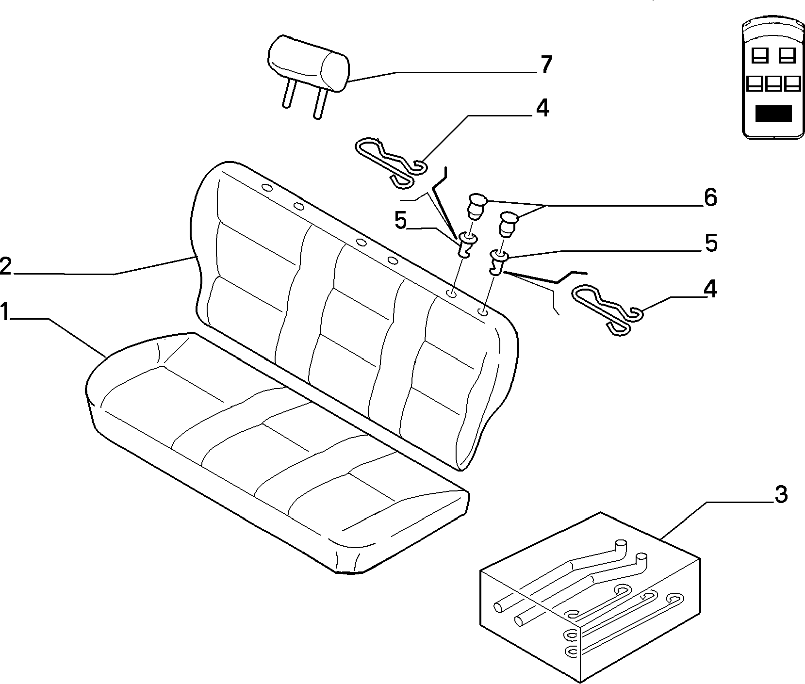 70613/00 REAR SEAT