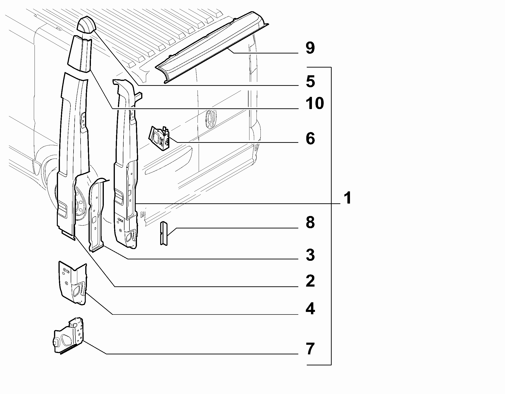 70020-050 REAR QUARTERS FOR COMMERCIAL VEHICLES