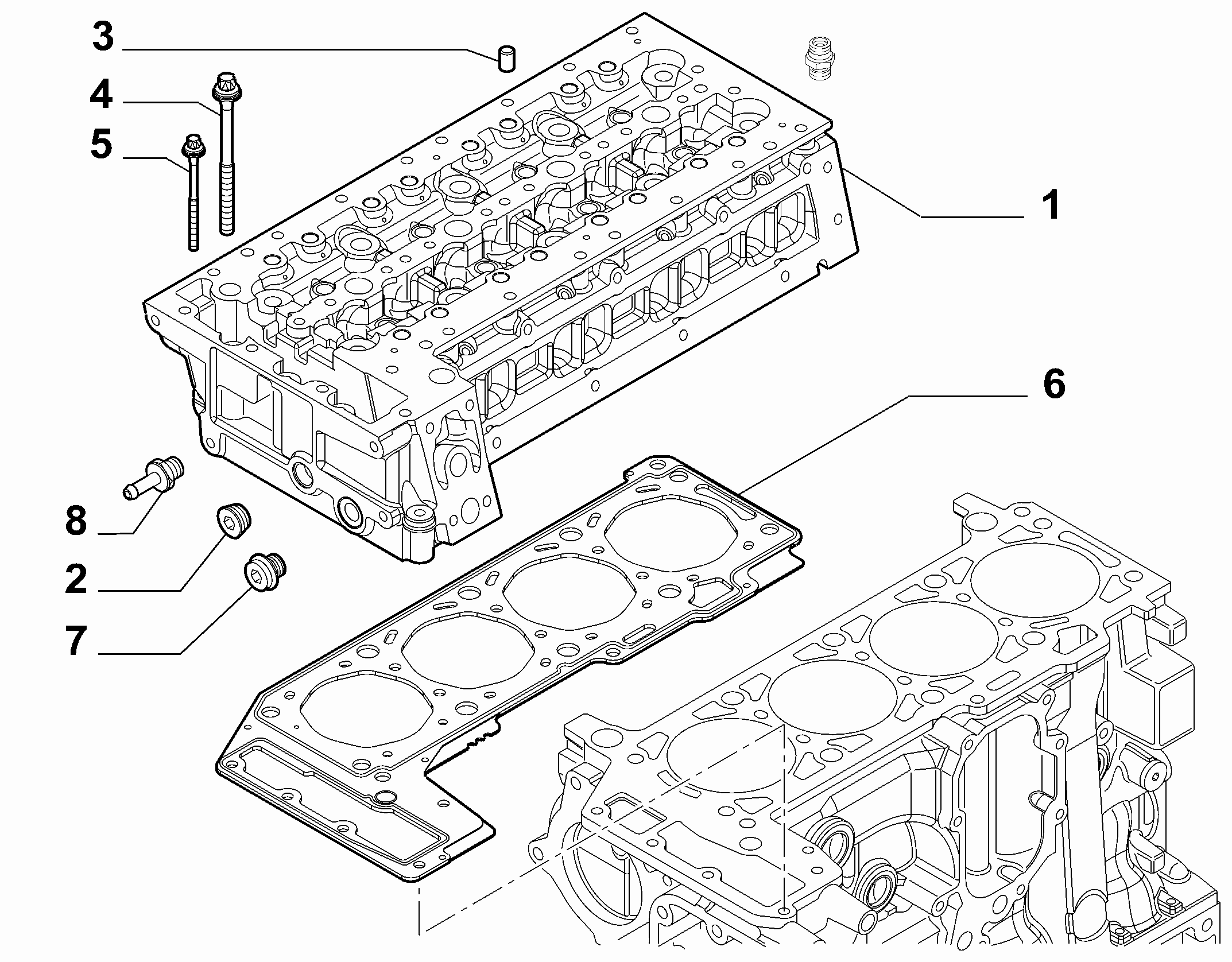 10101-020 CYLINDER HEAD AND GASKETS