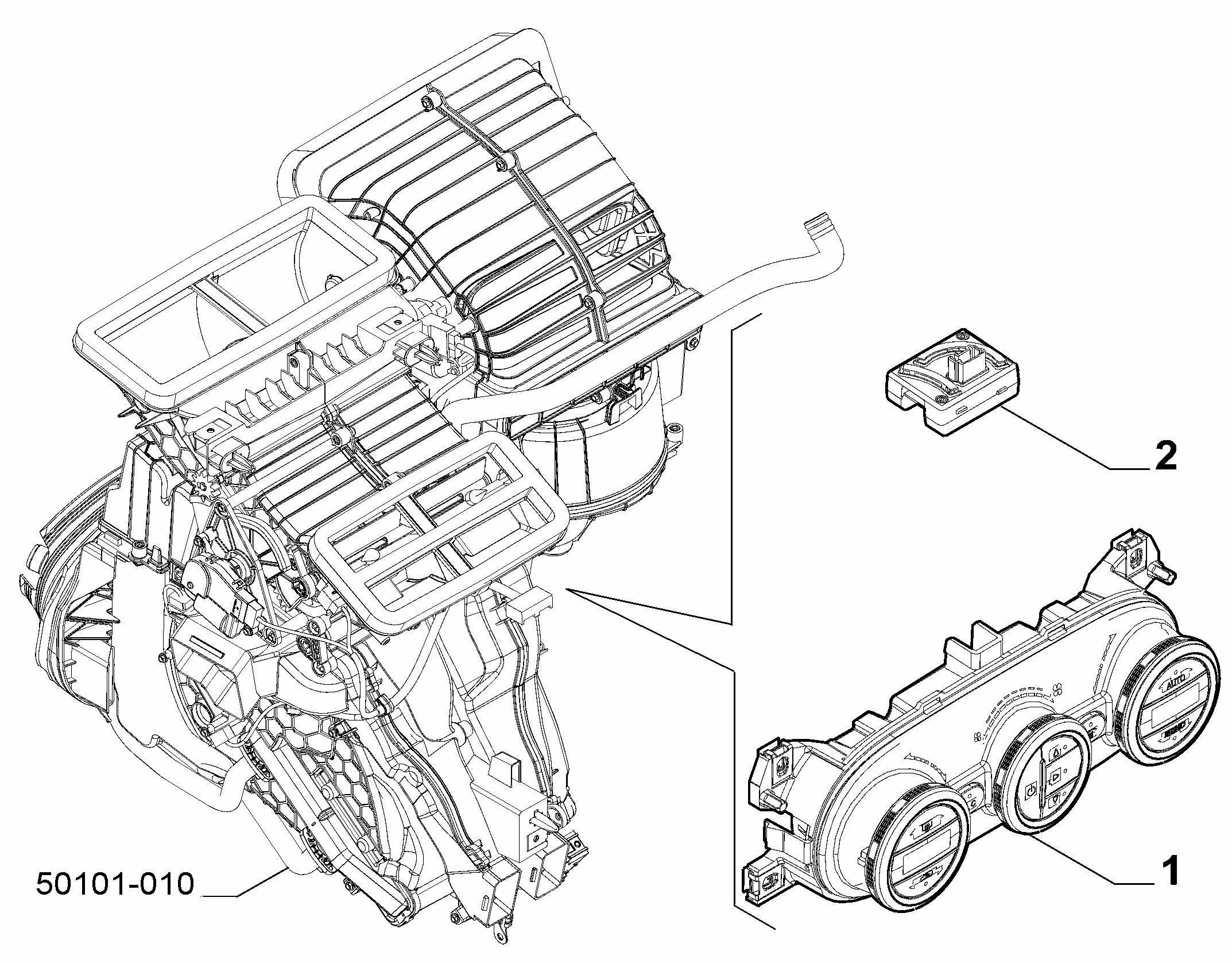 50101-020 HEATER/AIR CON