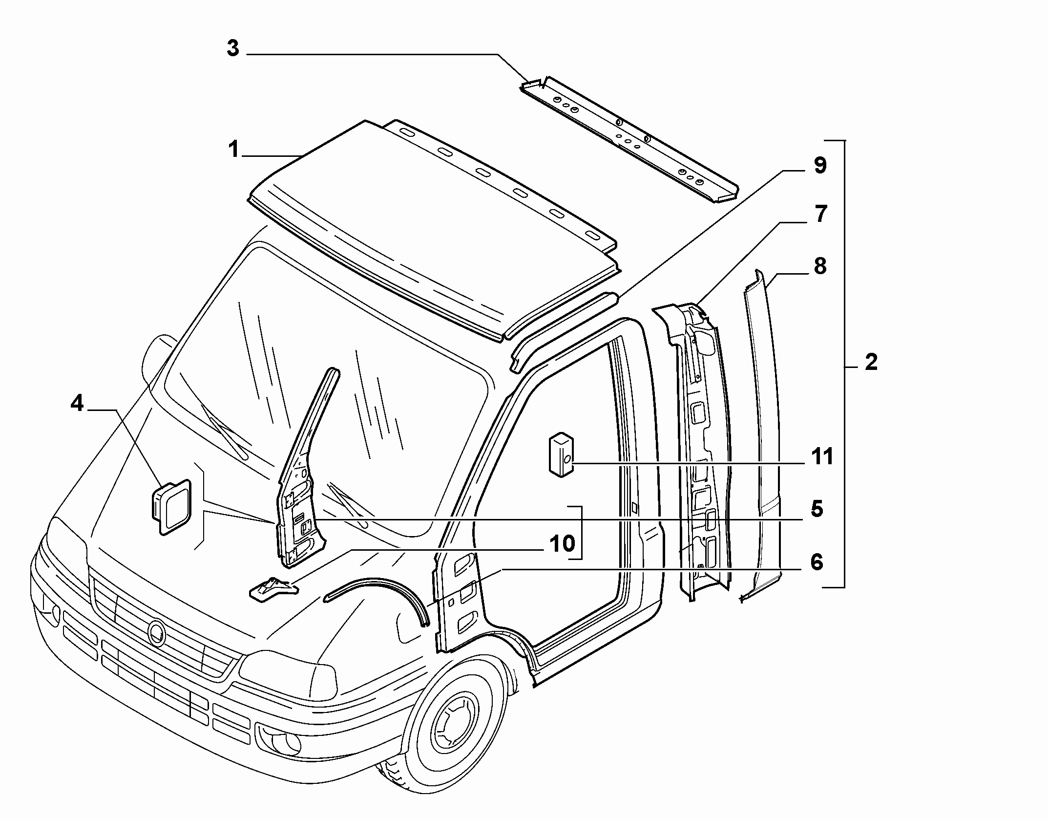 70018/02 BODYWORK, TRIM PANELS (FRONT)