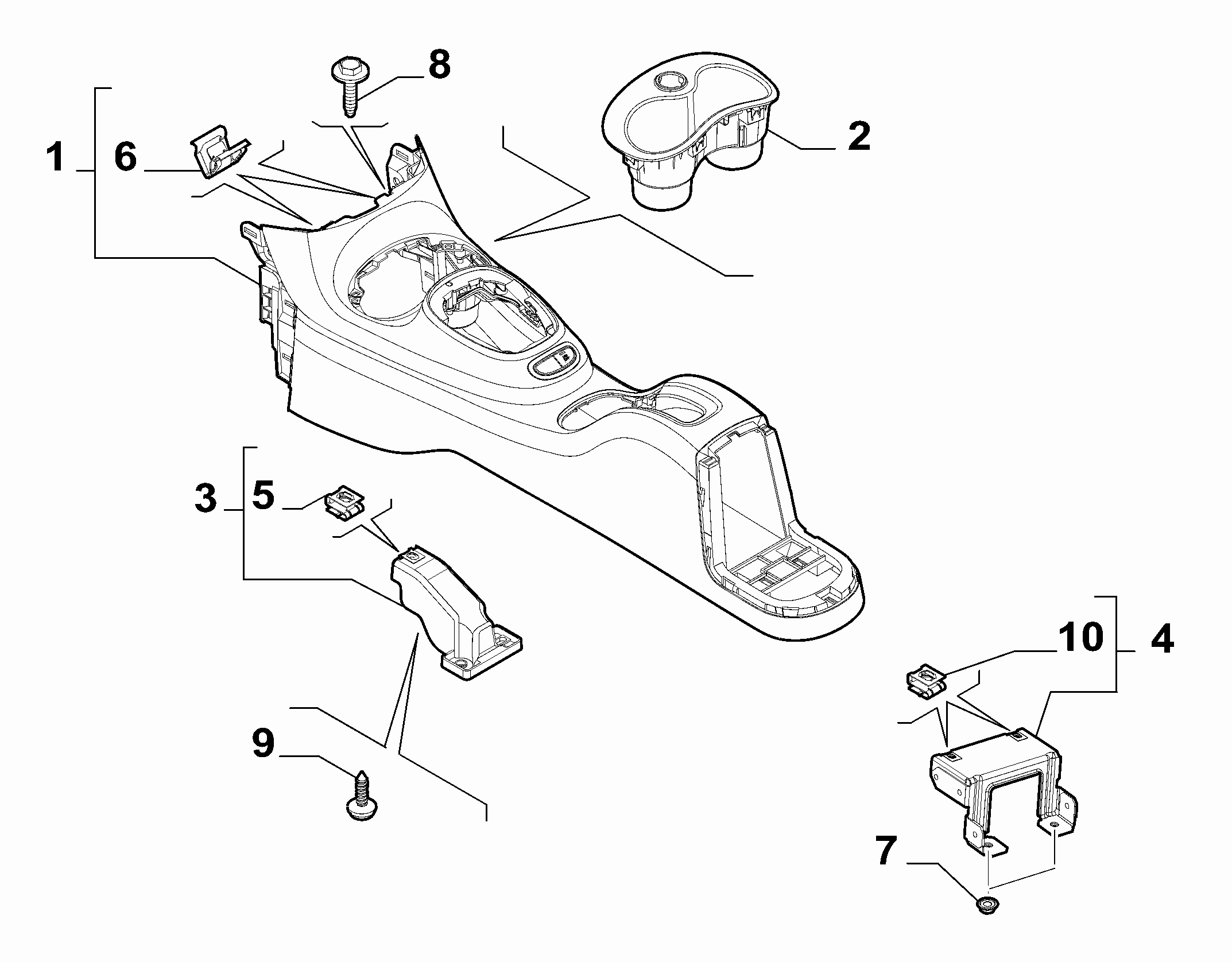 70504-010 SHAFT TUNNEL CONSOLE