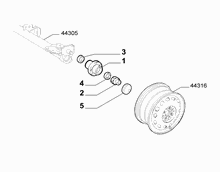44321-010 REAR FUSE AND HUB