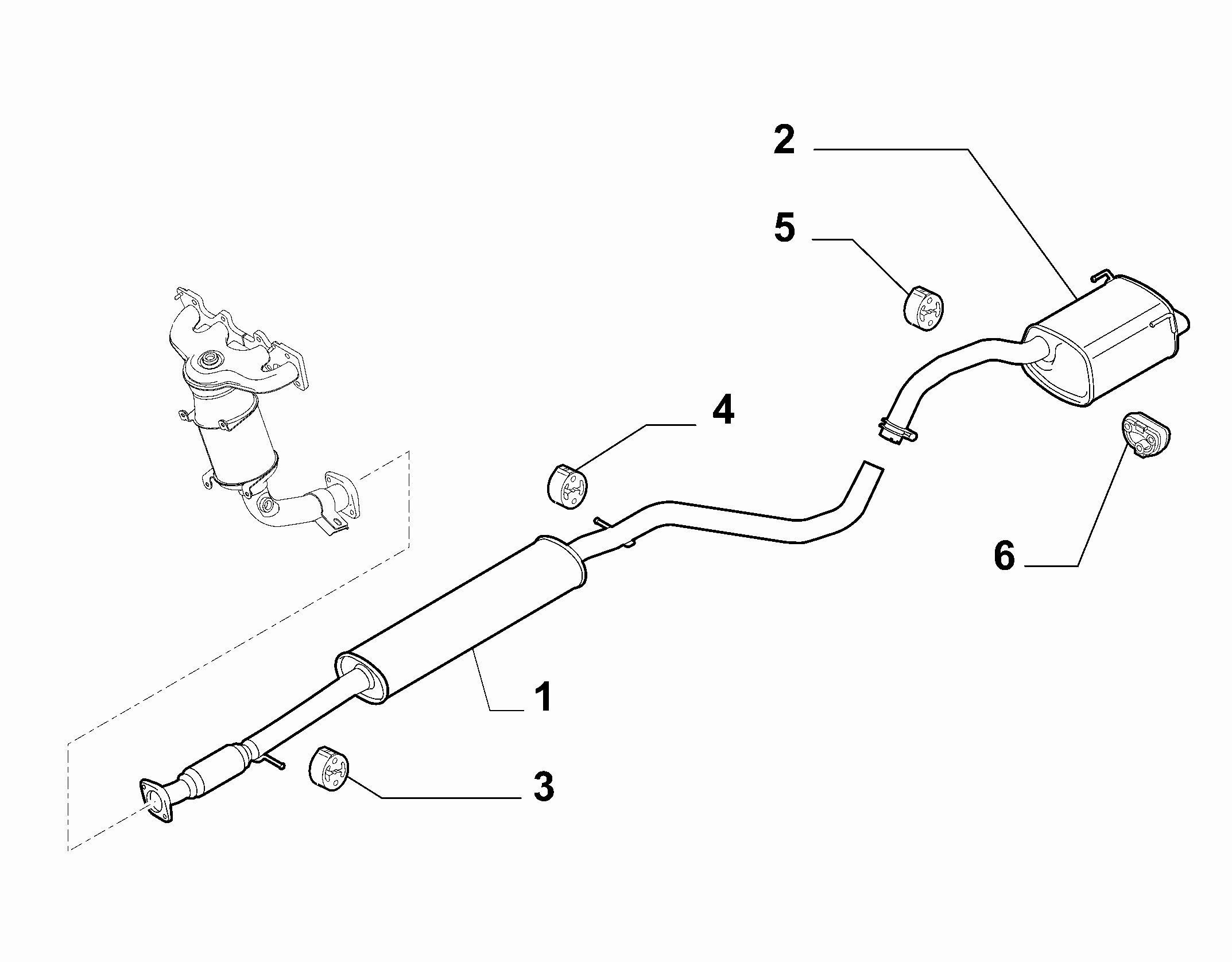 10258-030 REAR AND CENTRAL PIPES