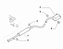 10258-030 REAR AND CENTRAL PIPES