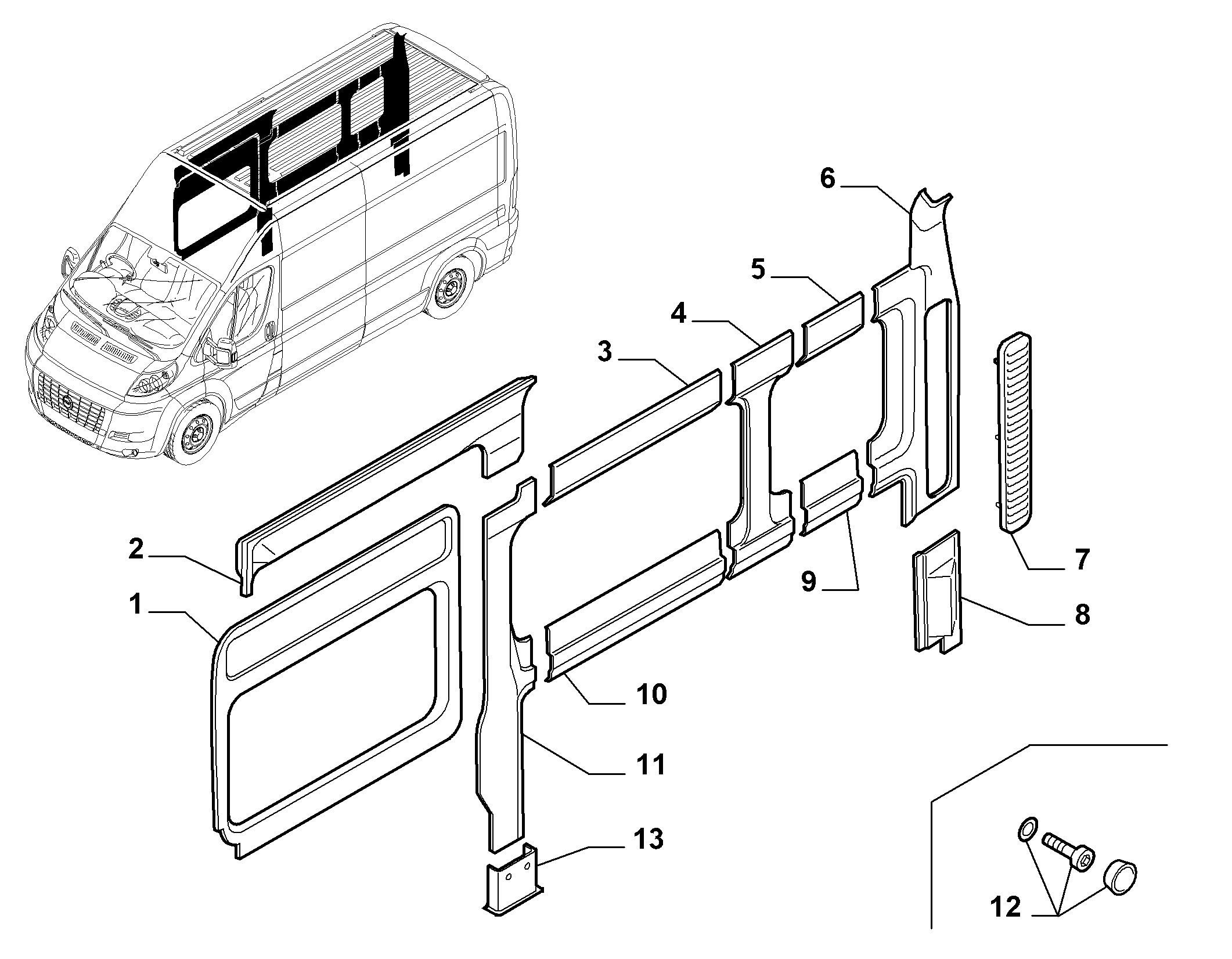 70523-110 REAR COVERS, LOWER SIDE