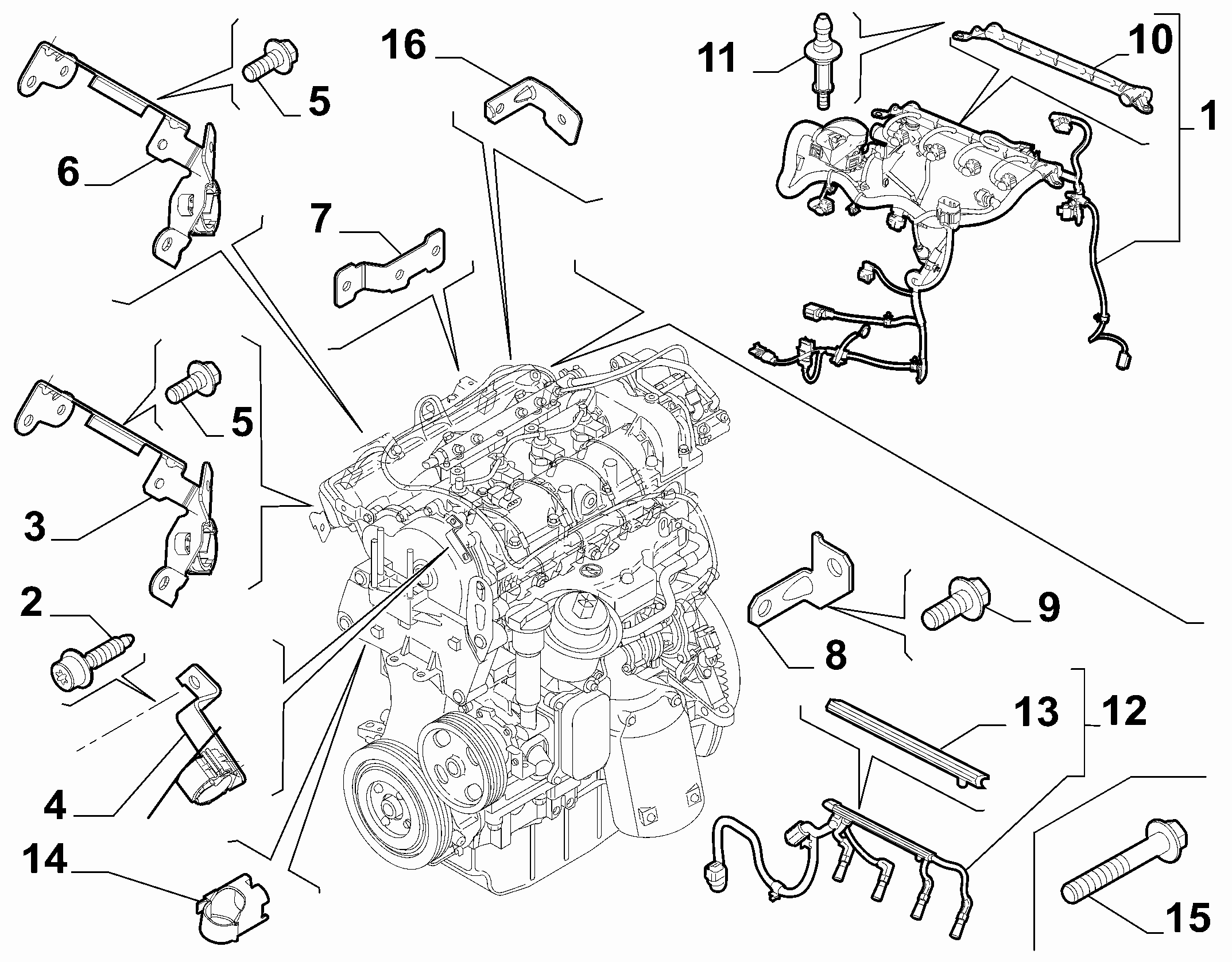 10226-040 ENGINE HARNESS AND SUPPORTS
