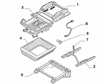 70605-020 DRIVER SIDE FRONT SEAT RAILS