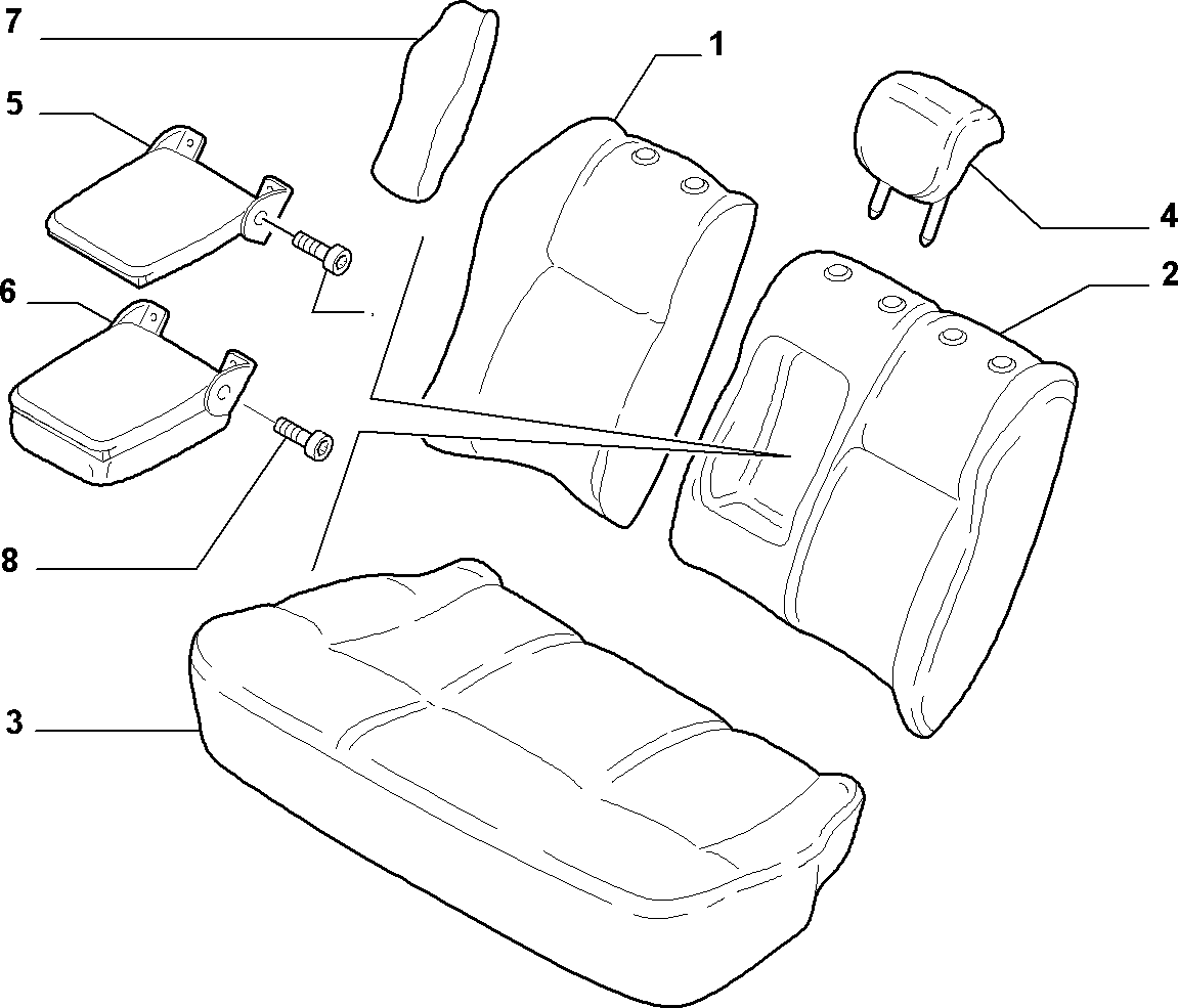 70615/00 REAR SEAT LINING
