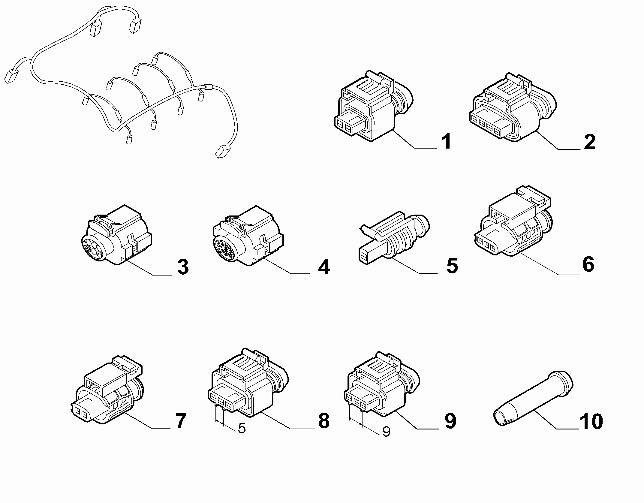 10226-060 ENGINE HARNESS CONNECTORS