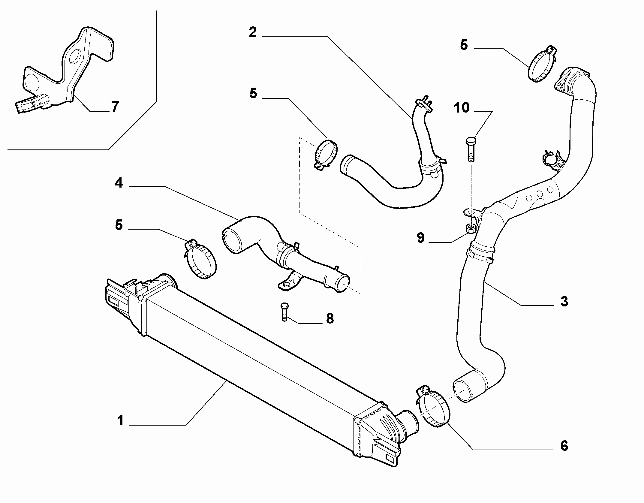 10247/01 HEAT EXCHANGER AND PIPES