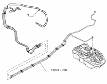 10201-030 ENGINE WELL FUEL PIPES