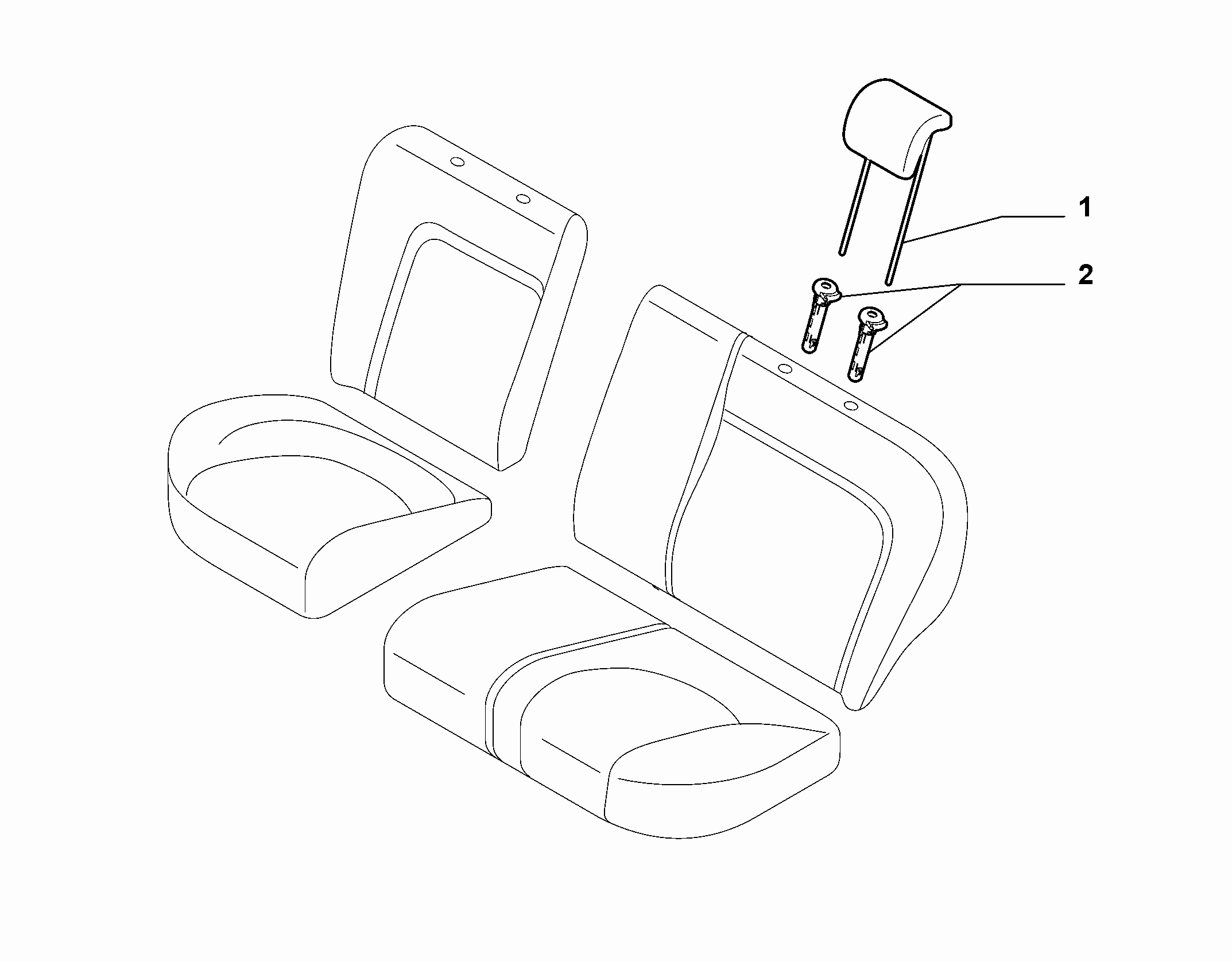 70615-020 REAR SEAT HEAD REST